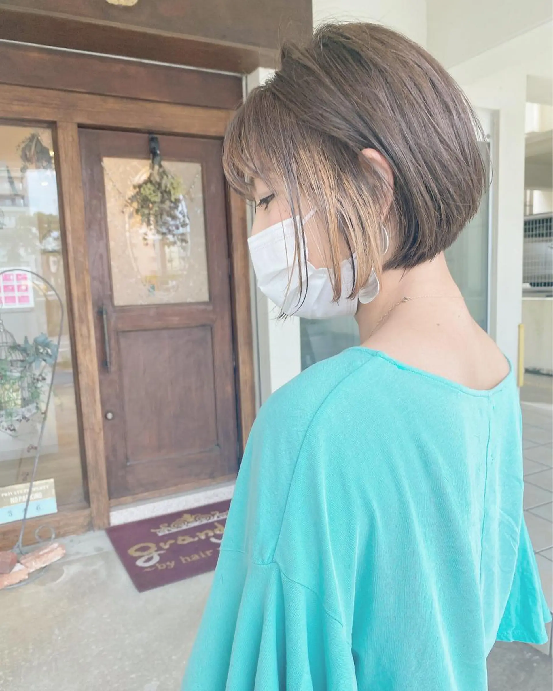 ショート カラー イルミナカラー カット ヘアカラー grand juteのヘアスタイル