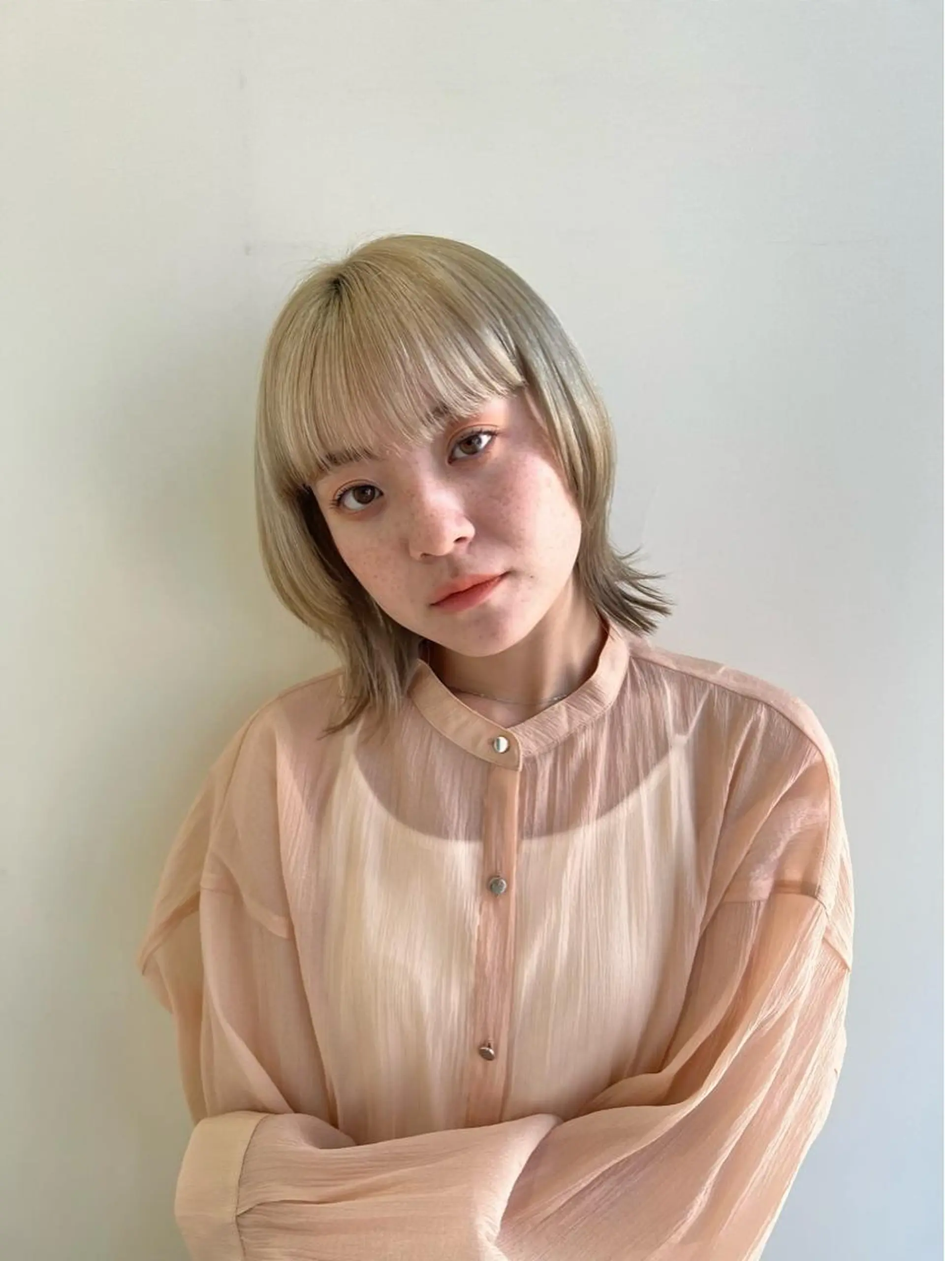 ミディアム ヘアカラー トリートメント 暖色カラー🍒 yume ໒꒱のヘアスタイル