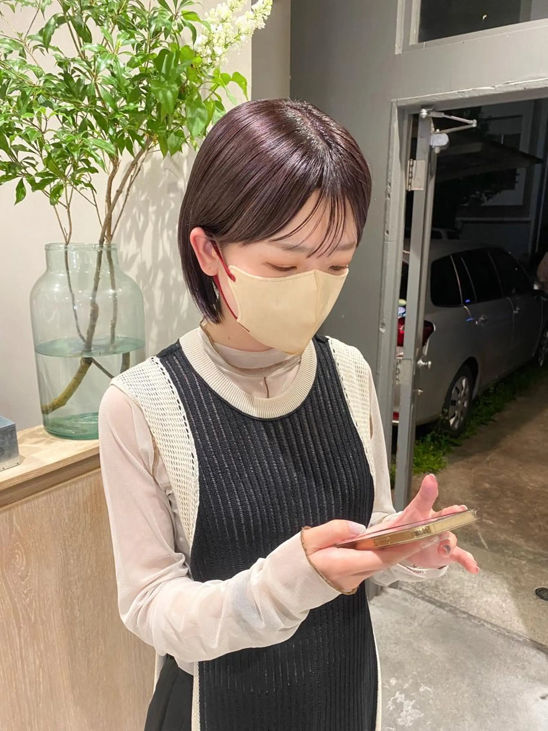 ショート カラー cie所属・ボブ/ミニボブ 透明感カラーkadoのヘアスタイル