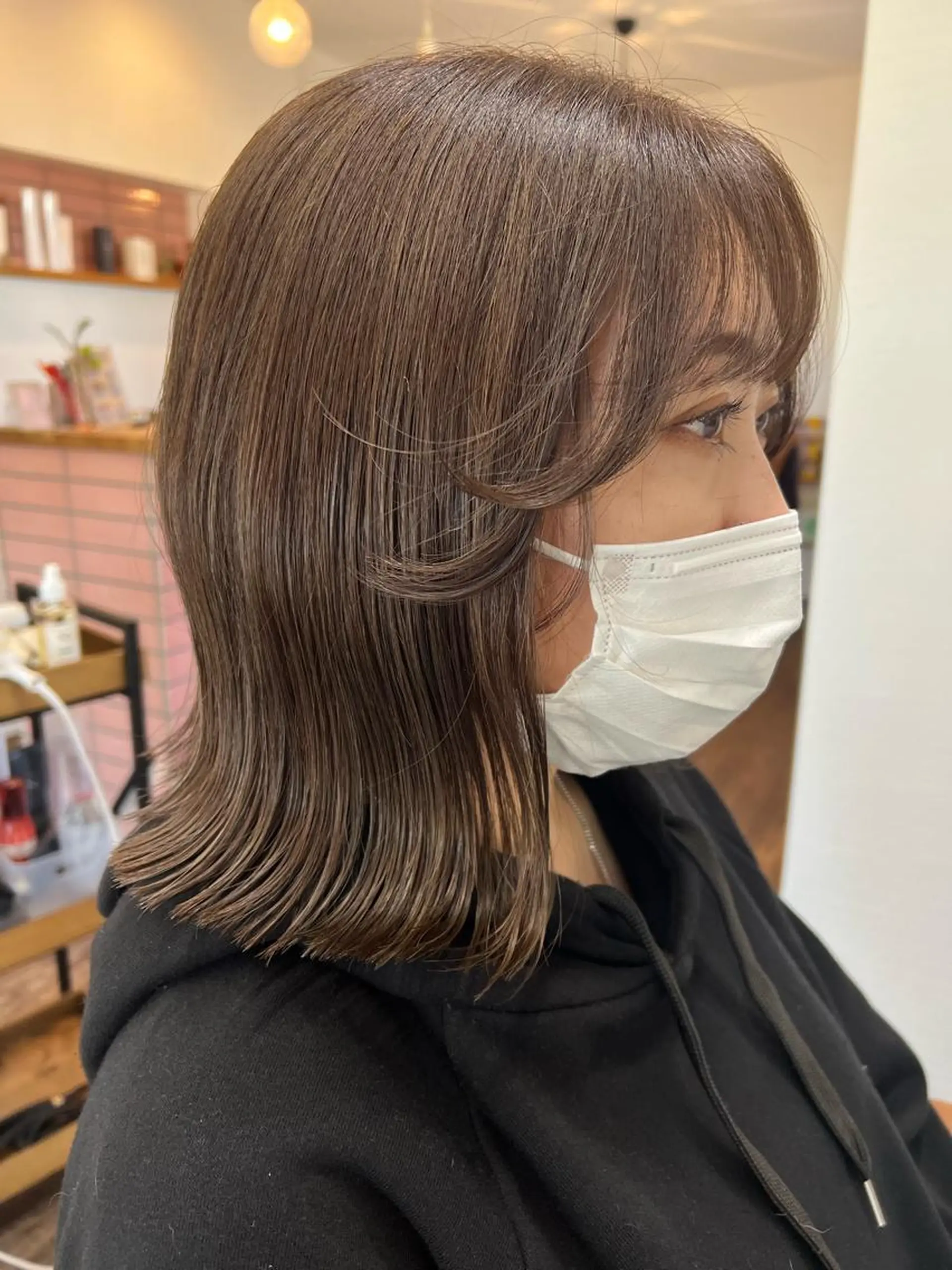 ミディアム ハイライト Strawberry所属・原田 志保のヘアスタイル