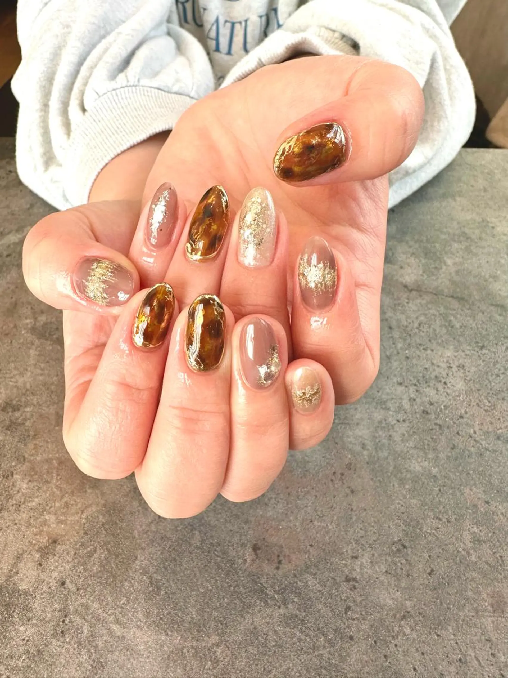 ネイル フラワーネイル ジェルネイル 大理石ネイル(マーブル) ニュアンスネイル シンプルネイル nail salon amanoのネイルデザイン