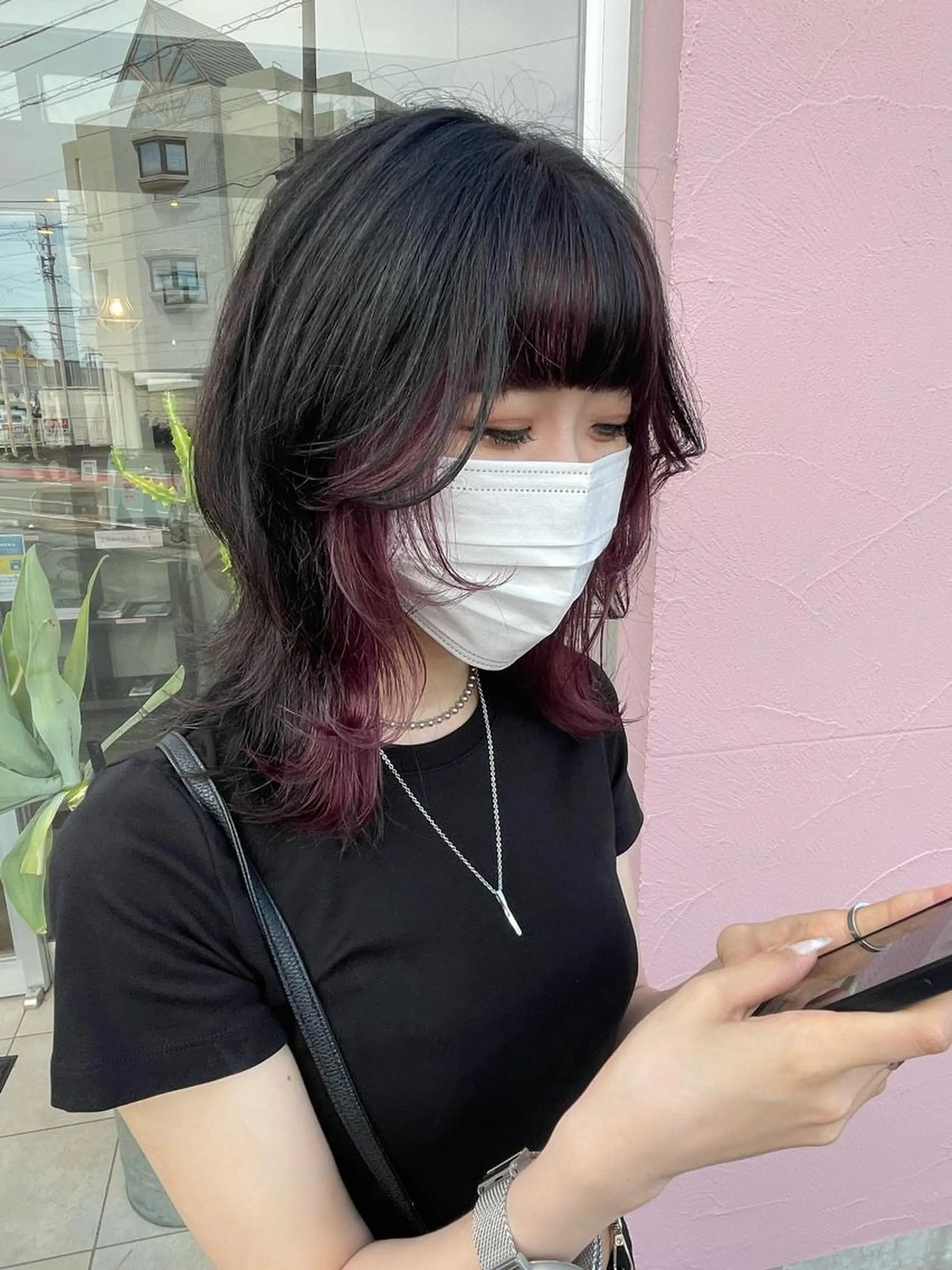 ミディアム カラー ひなた 艶カラー/渋谷のヘアスタイル