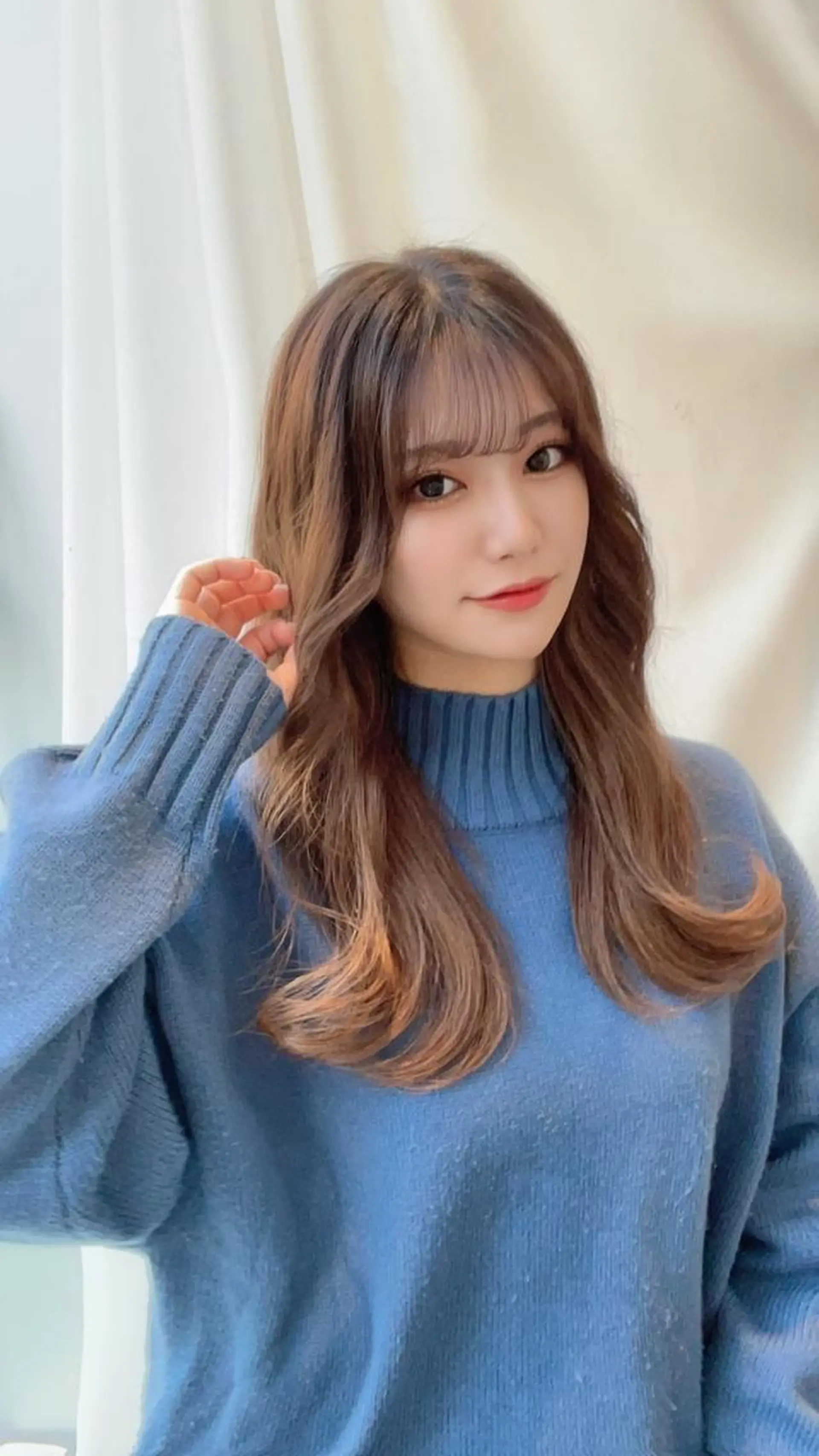 セミロング カット 顔周り特化/韓国ヘア /レイヤー/吉野幸大のヘアスタイル