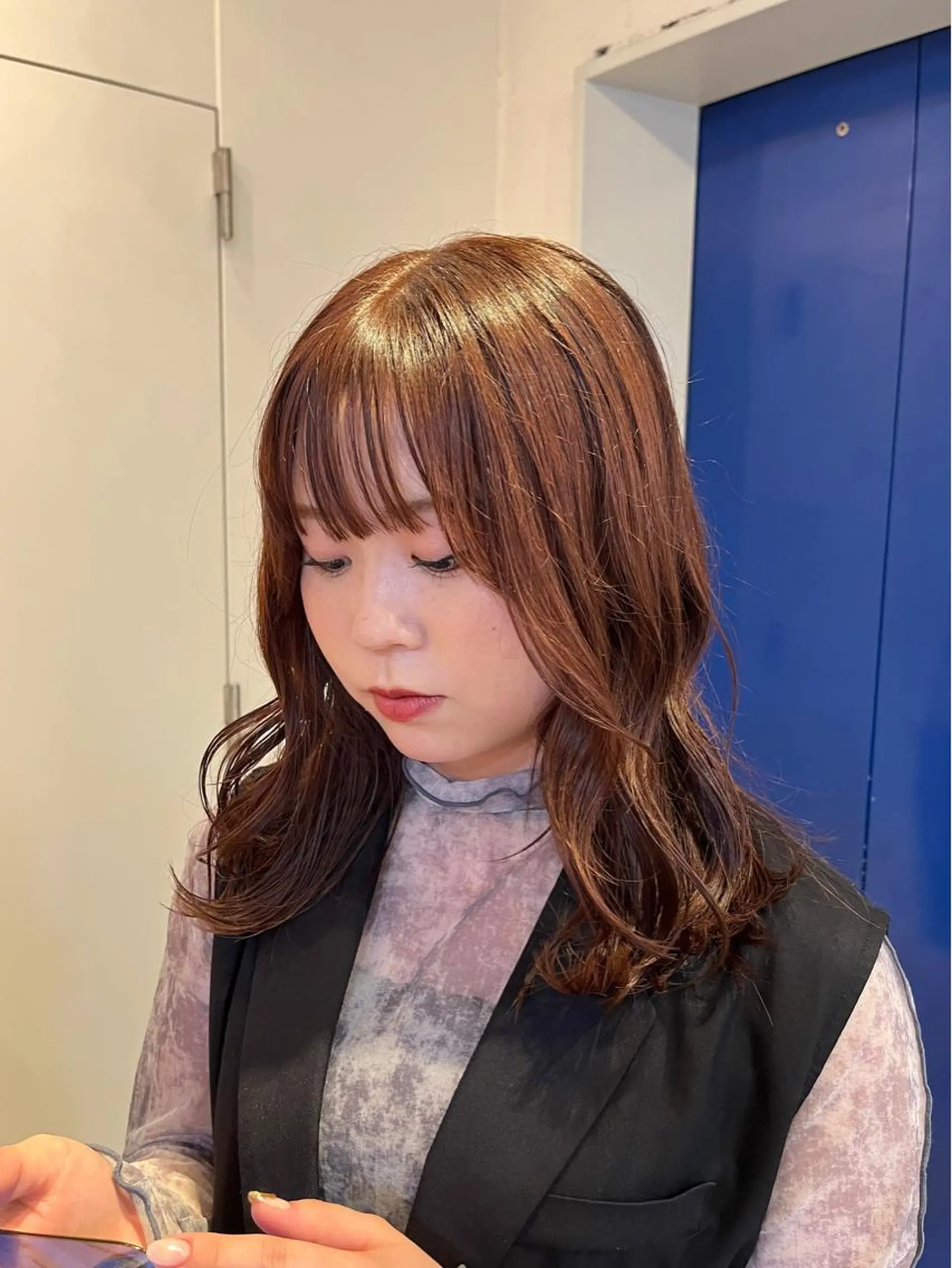 ミディアム カラー カット ヘアカラー トリートメント RYOMA/ 似合わせ🎧🤍のヘアスタイル