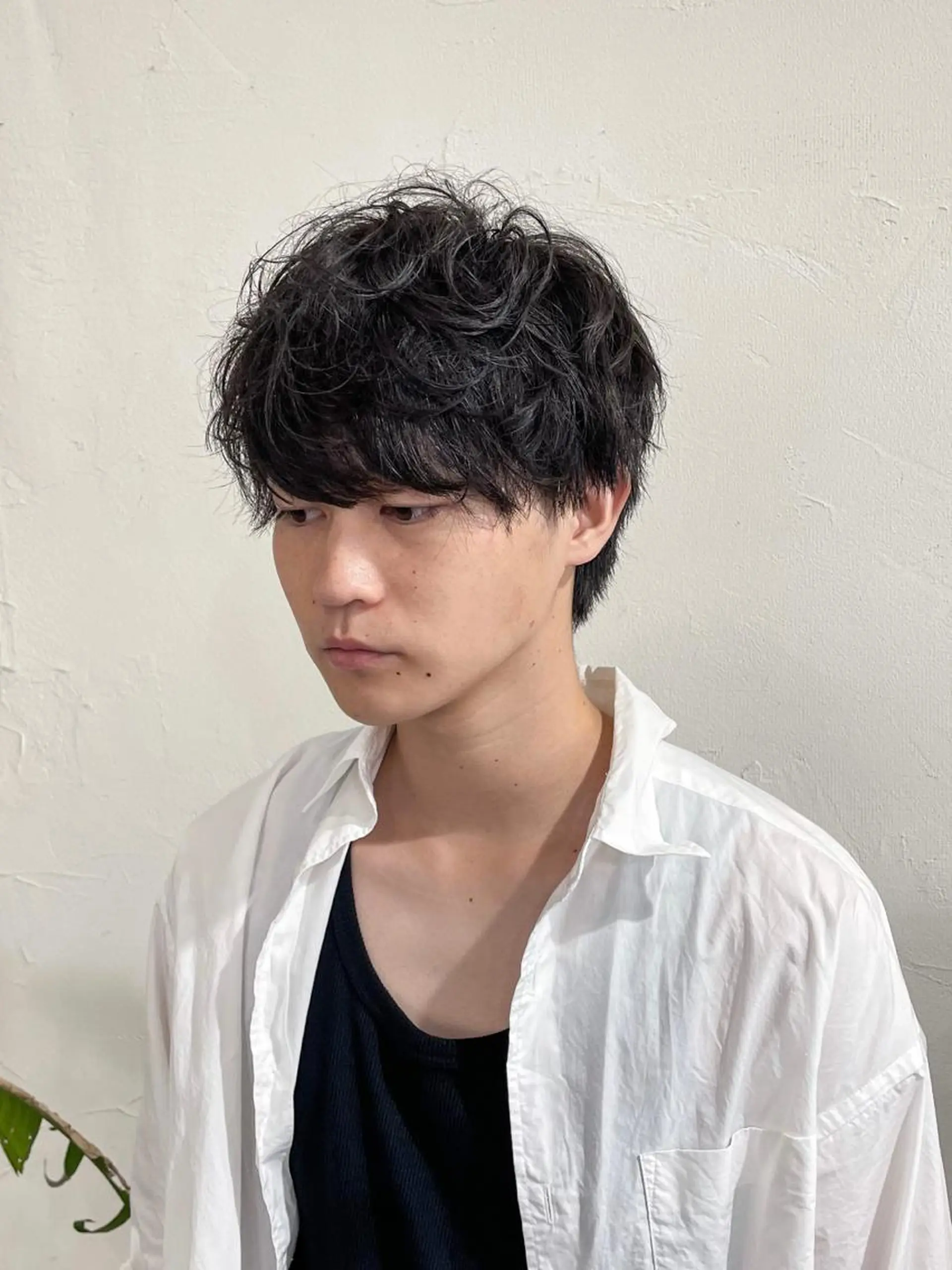 ショート メンズ マッシュウルフ マッシュ メンズパーマ メンズウルフカット ショートヘア かんばら りょーいのヘアスタイル