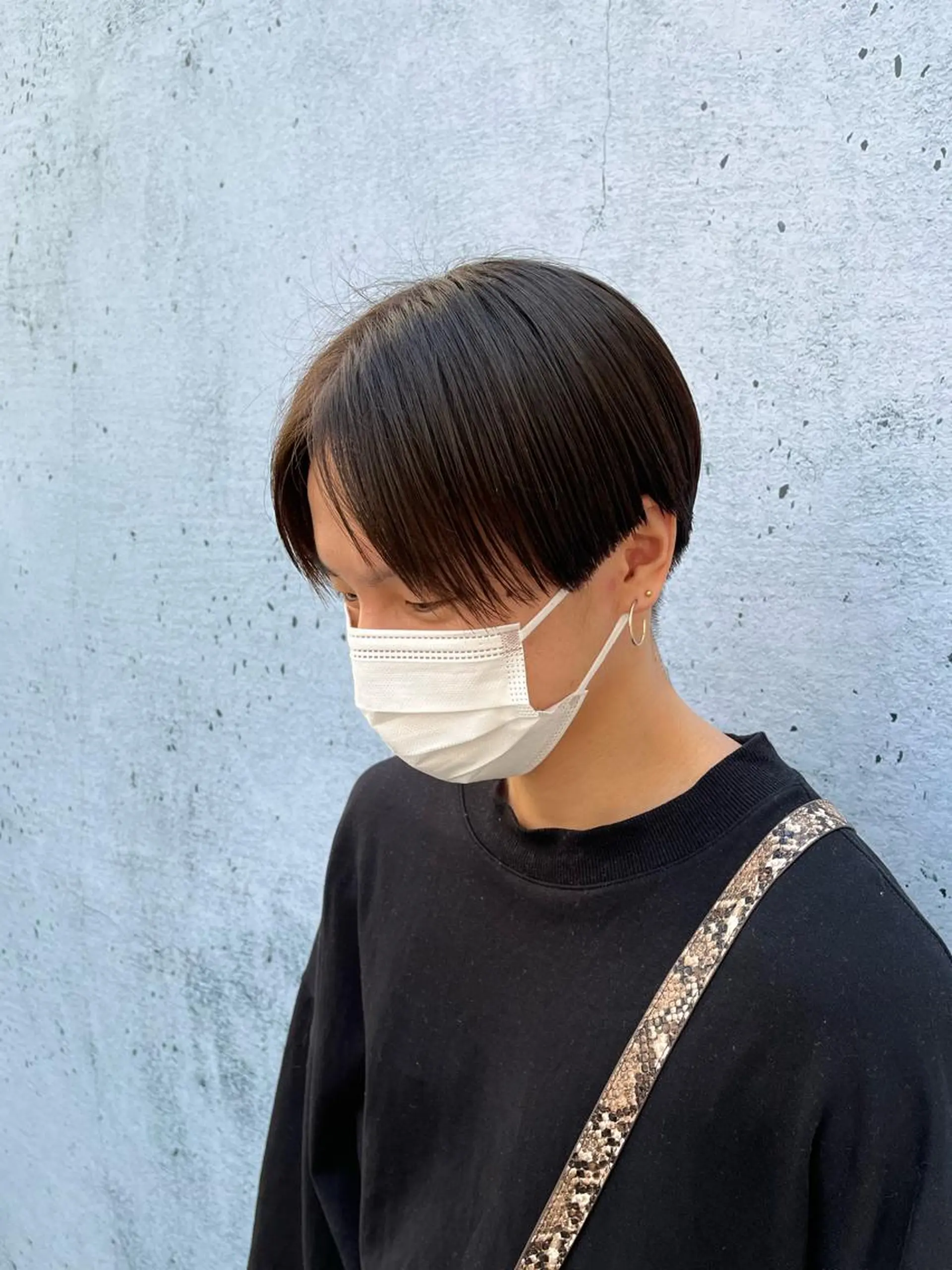 ショート メンズ ショートボブ センターパート マッシュ 刈り上げ ハンサムショート ショート/パーマ/ カラー/FUKOのヘアスタイル