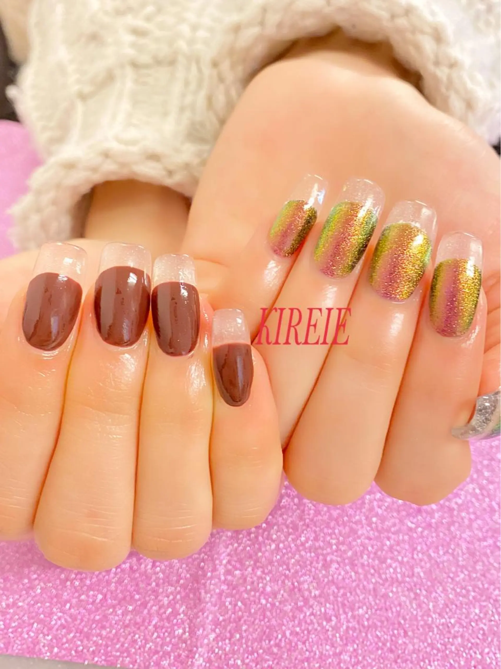 カラー ネイル クリアネイル スカルプネイル KIREIE NAILSのネイルデザイン