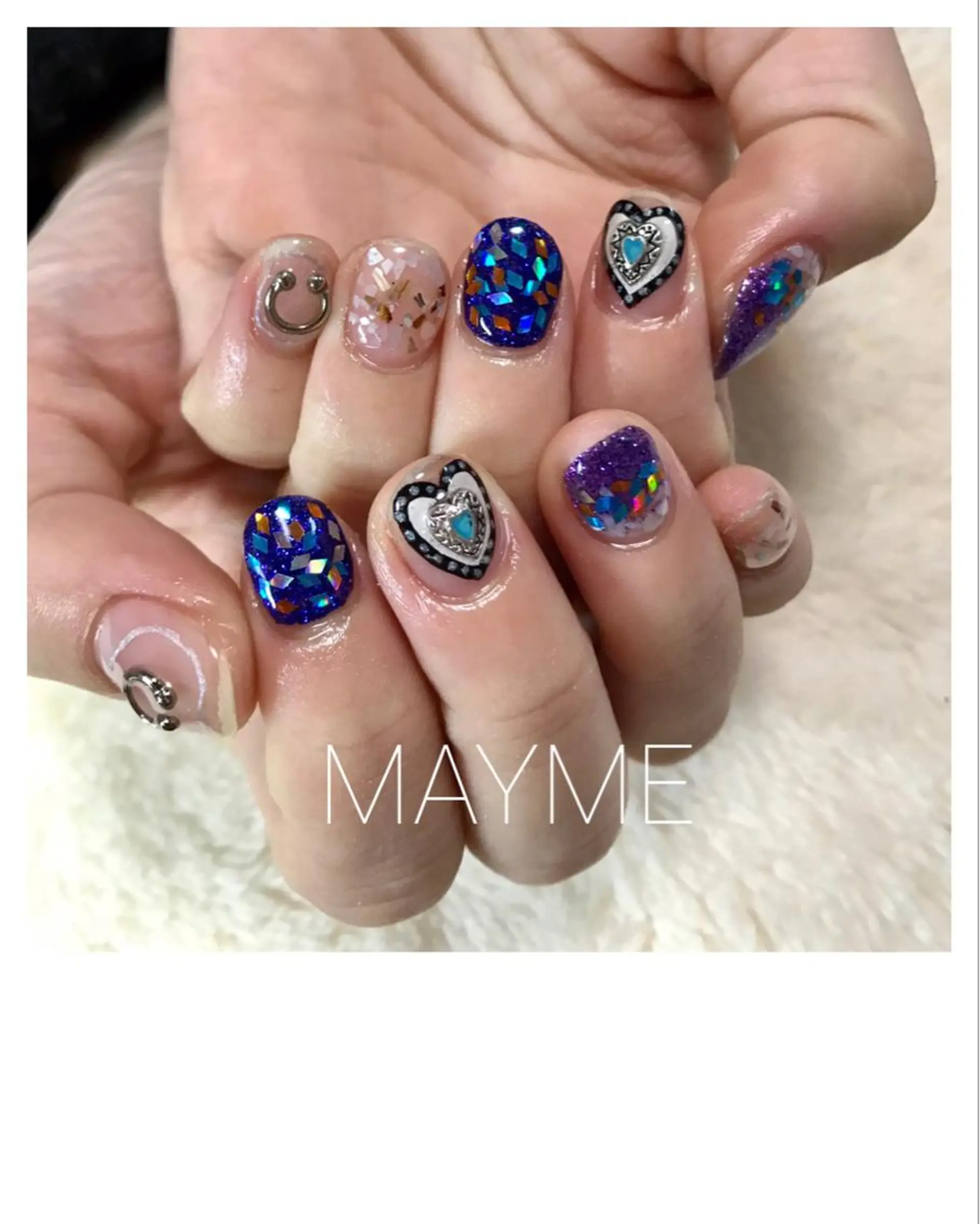 ネイル ハート MAYME yのネイルデザイン