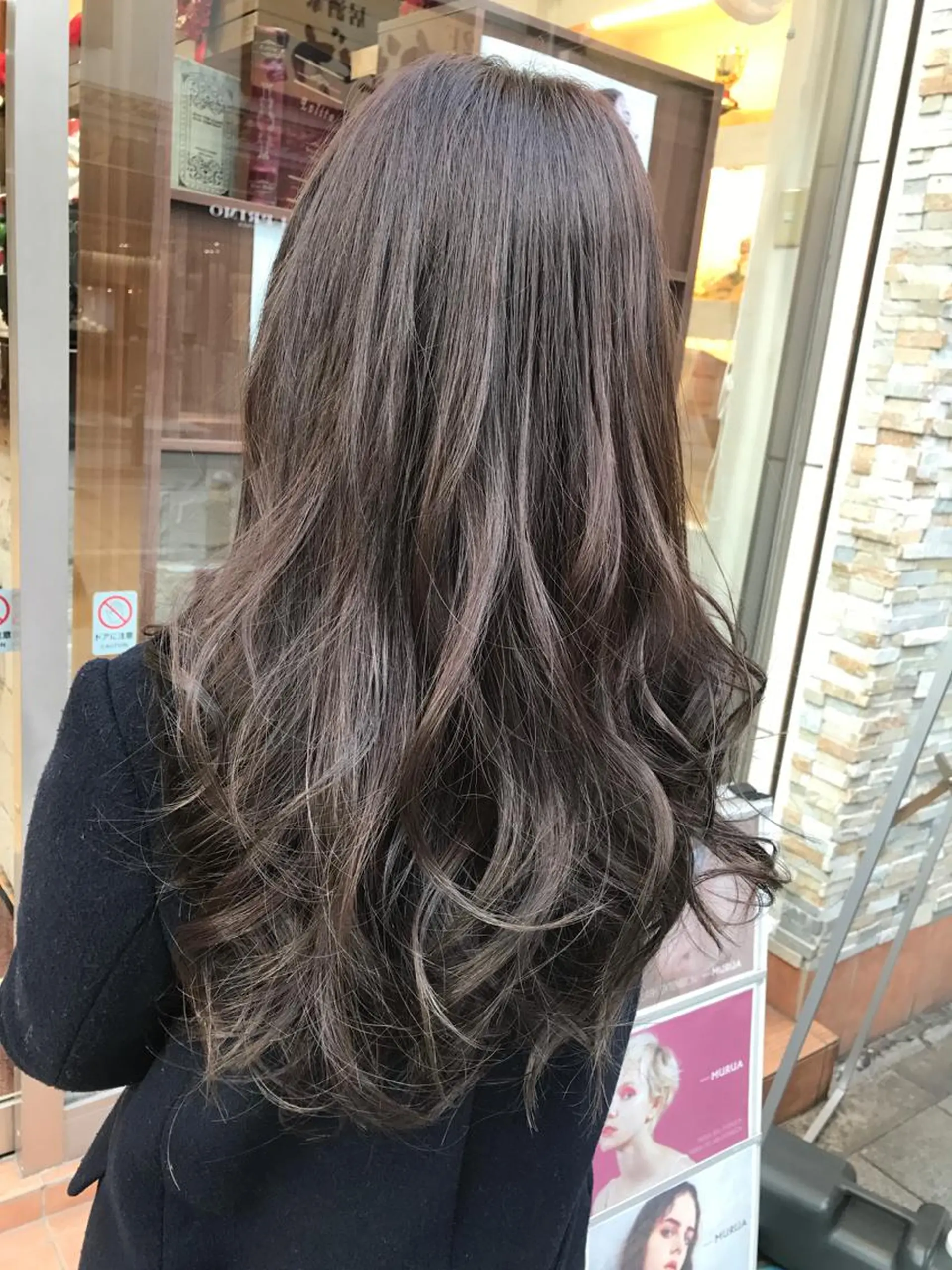 ロング カラー くせ毛 外国人風カラー 伸ばしかけ 髪質改善 艶髪🔵ﾌｾﾅｵﾔのヘアスタイル