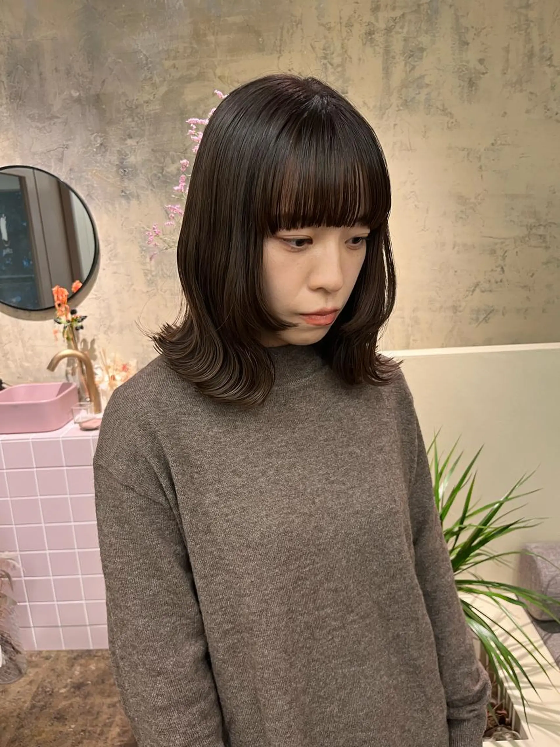 ミディアム 西山 紗耶香🪽 透明感カラー/ボブのヘアスタイル