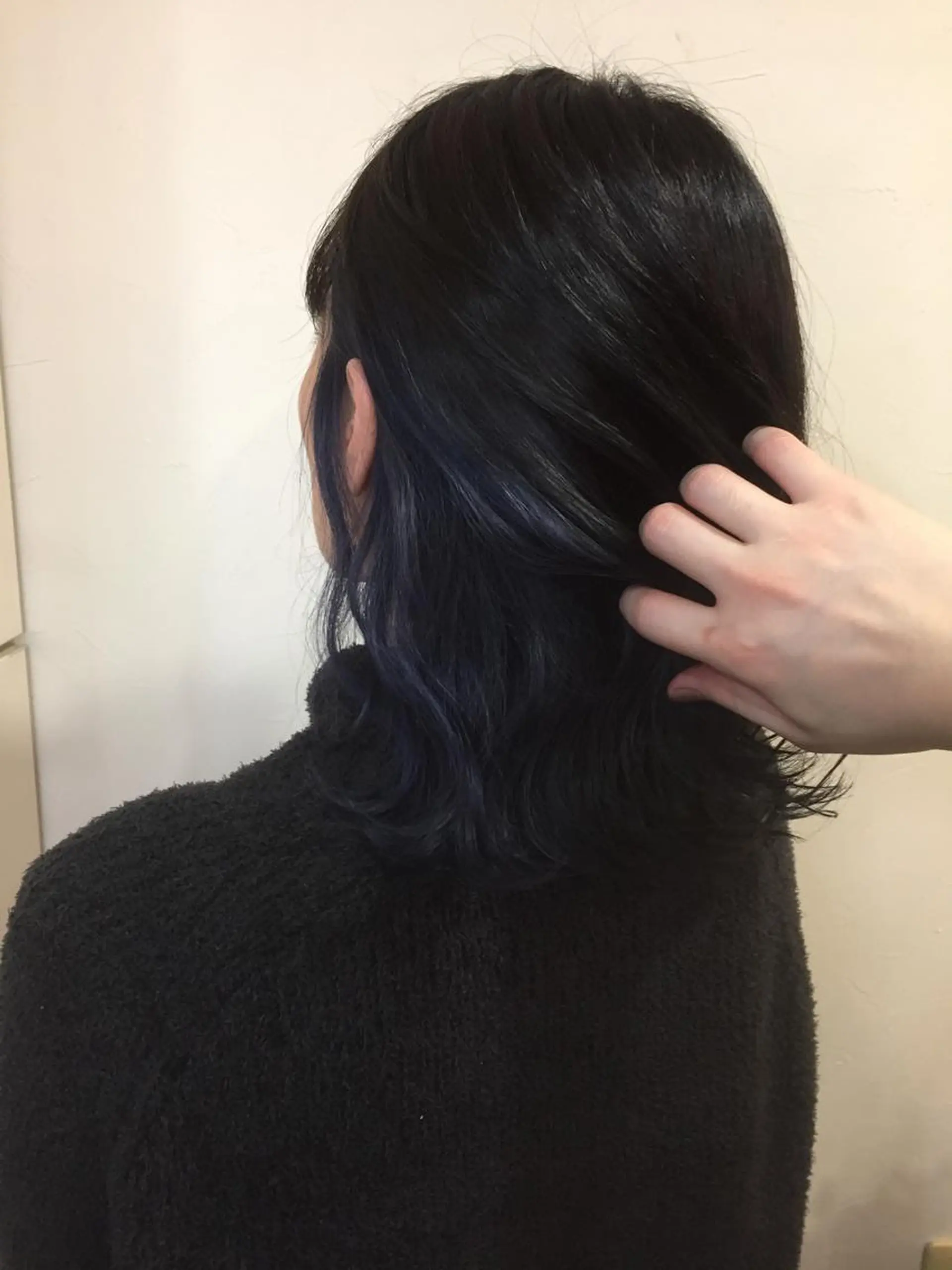 ミディアム カラー ネイビーカラー ヘアカラー トリートメント 髪質改善/痛ませ ないカラー/西村航大のヘアスタイル