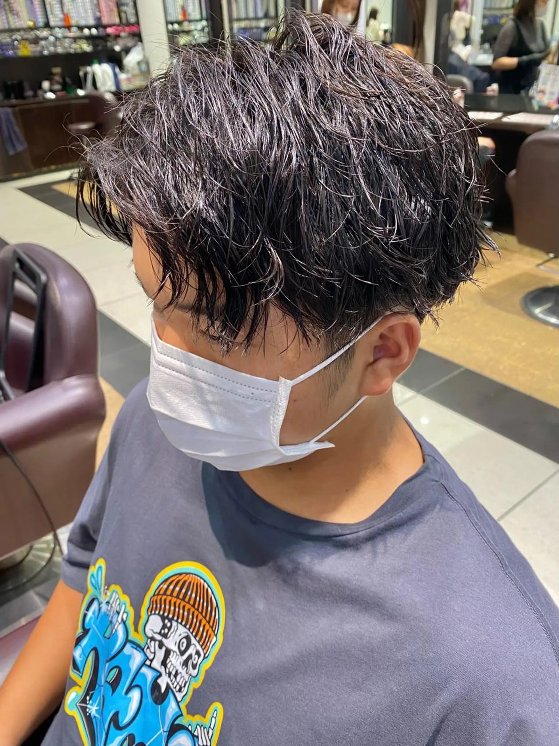 ショート パーマ メンズ カット パーマ 酸スト/フェザー パーマ/三谷海斗のヘアスタイル