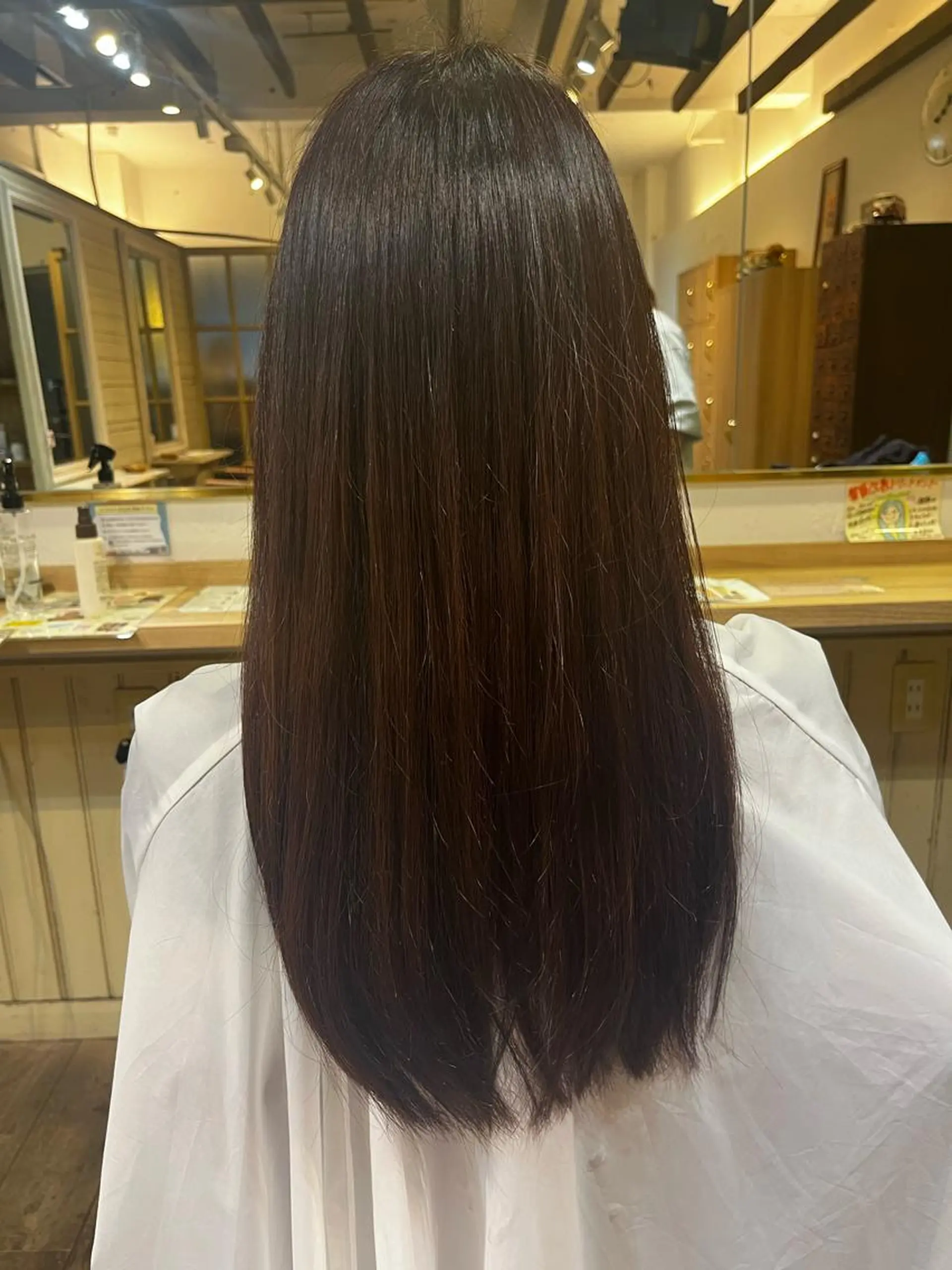 ロング カラー レッドカラー バイオレットカラー 臺 佳連のヘアスタイル