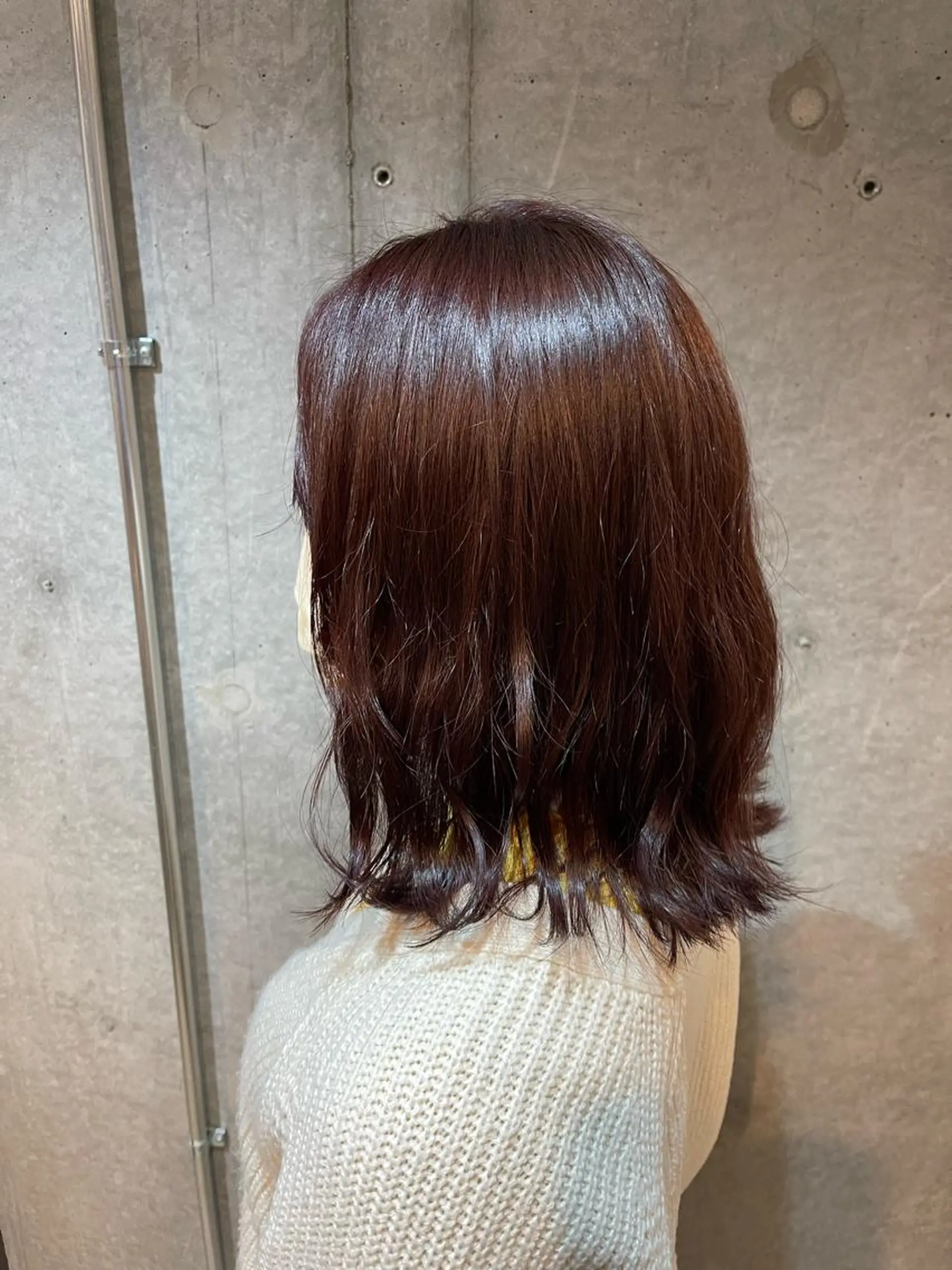 ミディアム カラー ブラウンカラー ピンクカラー ピンクブラウン ボブ/インナーカラー ショート/佐野祥子のヘアスタイル