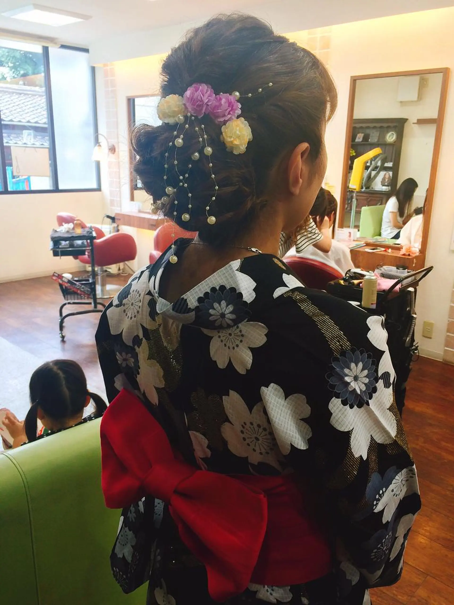 ヘアアレンジ 浴衣 大野 まゆのヘアスタイル