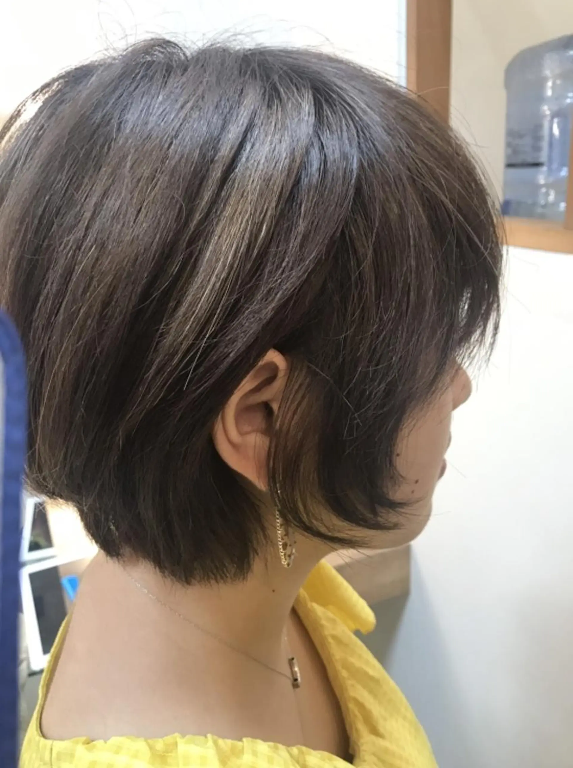 ショート カラー グレージュ ハイライトカラー ハイライト 木村 昇のヘアスタイル