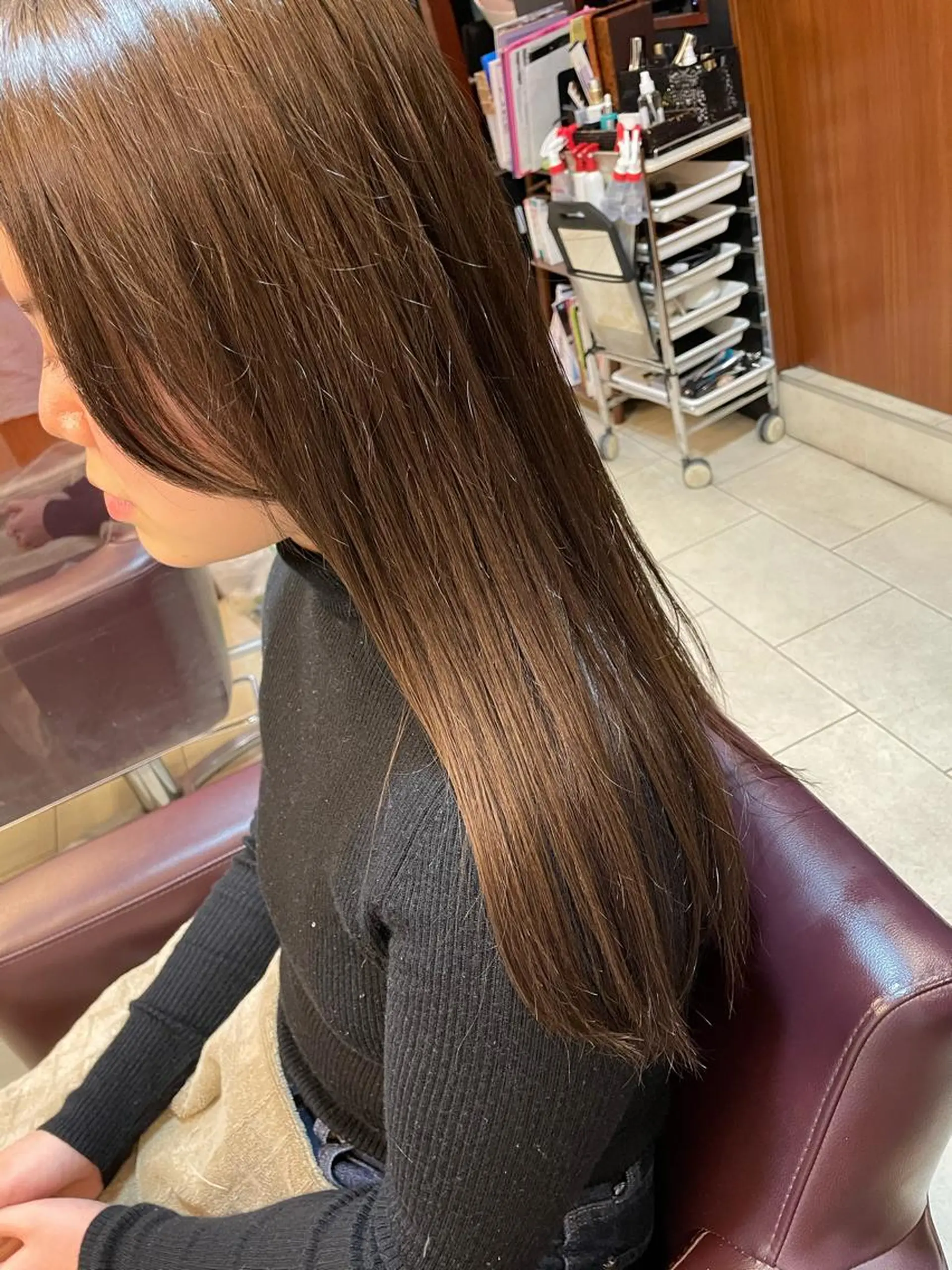 ロング カラー ベージュカラー イルミナカラー オリーブベージュ カット ヘアカラー こすげひろと カラー講師のヘアスタイル