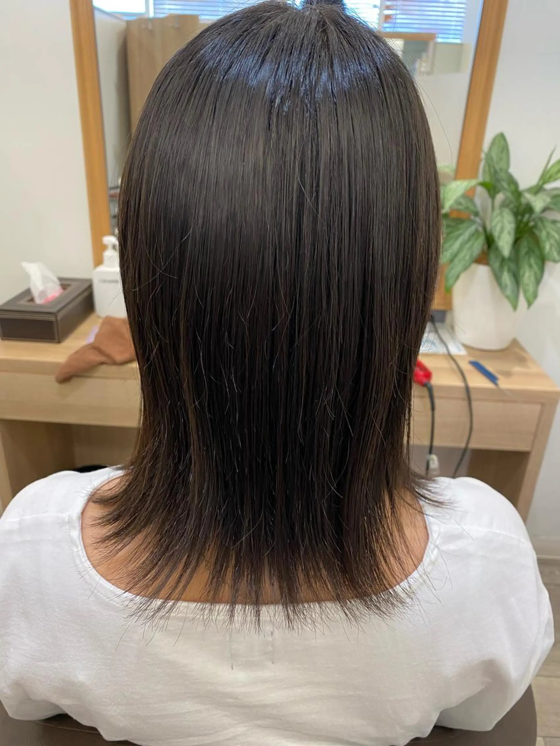 ミディアム 縮毛矯正 坂上 立のヘアスタイル