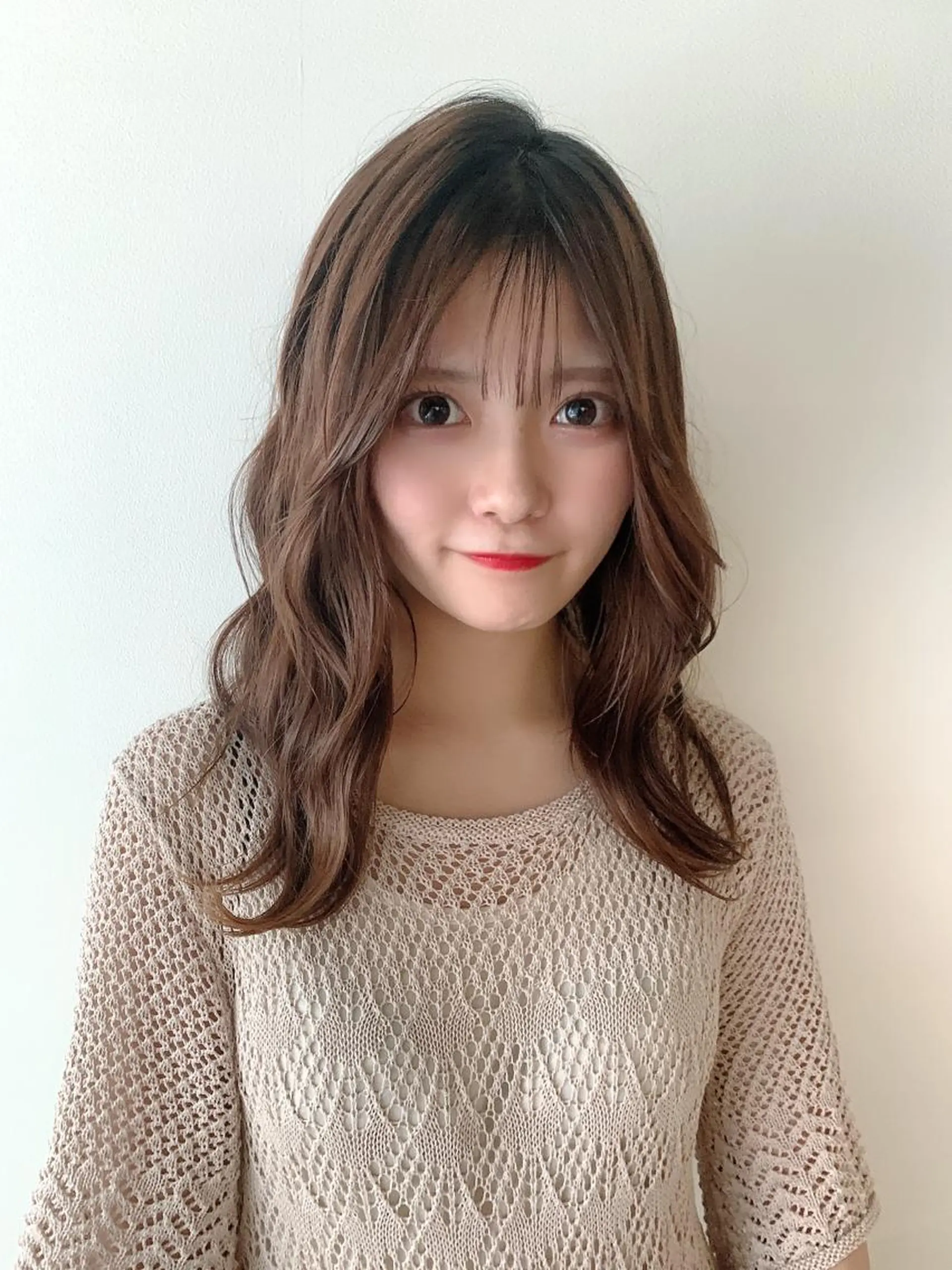 セミロング カラー カット ヘアカラー なりたいが叶う ながしまじゅんきのヘアスタイル