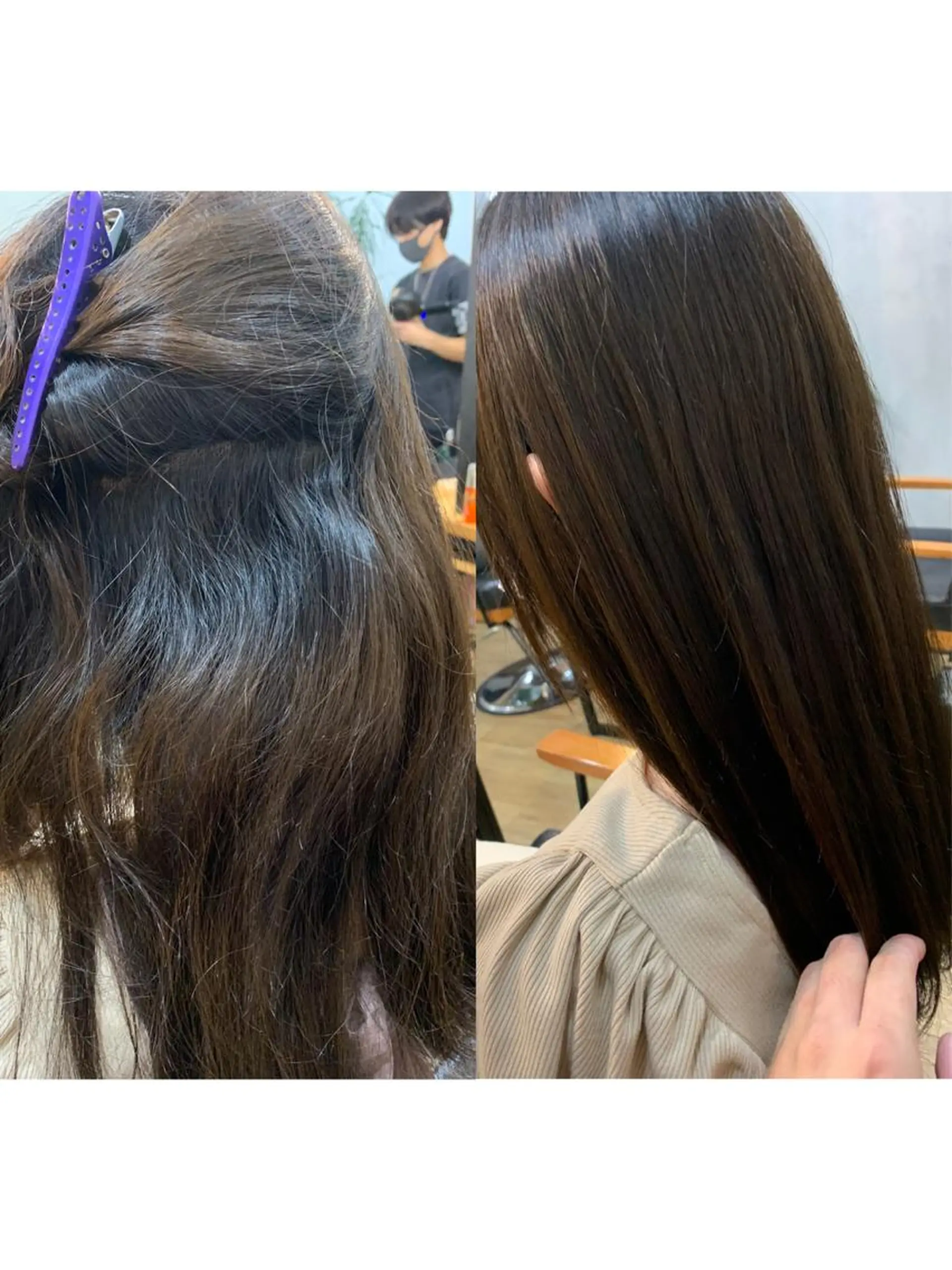 ロング カラー パーマ メンズ キッズ ストレートパーマ 宗近 拓磨のヘアスタイル