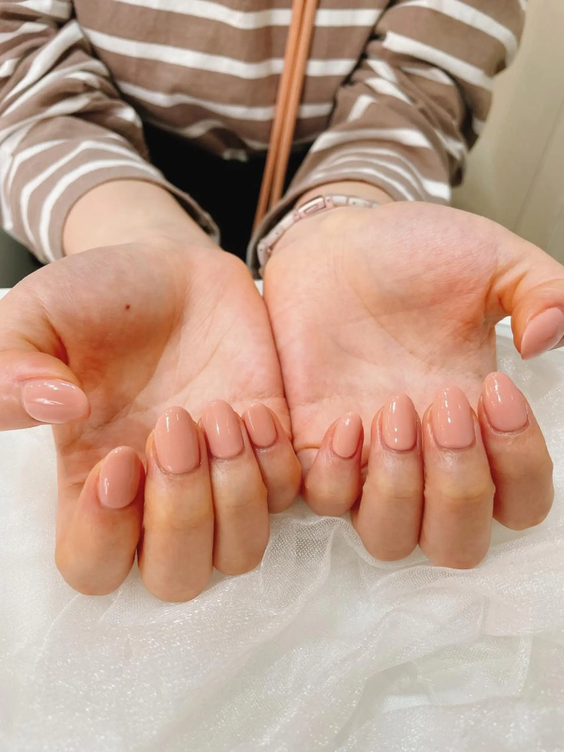 ネイル オフィスネイル ワンカラーネイル ピンク 春ネイル n. SAITOUのネイルデザイン