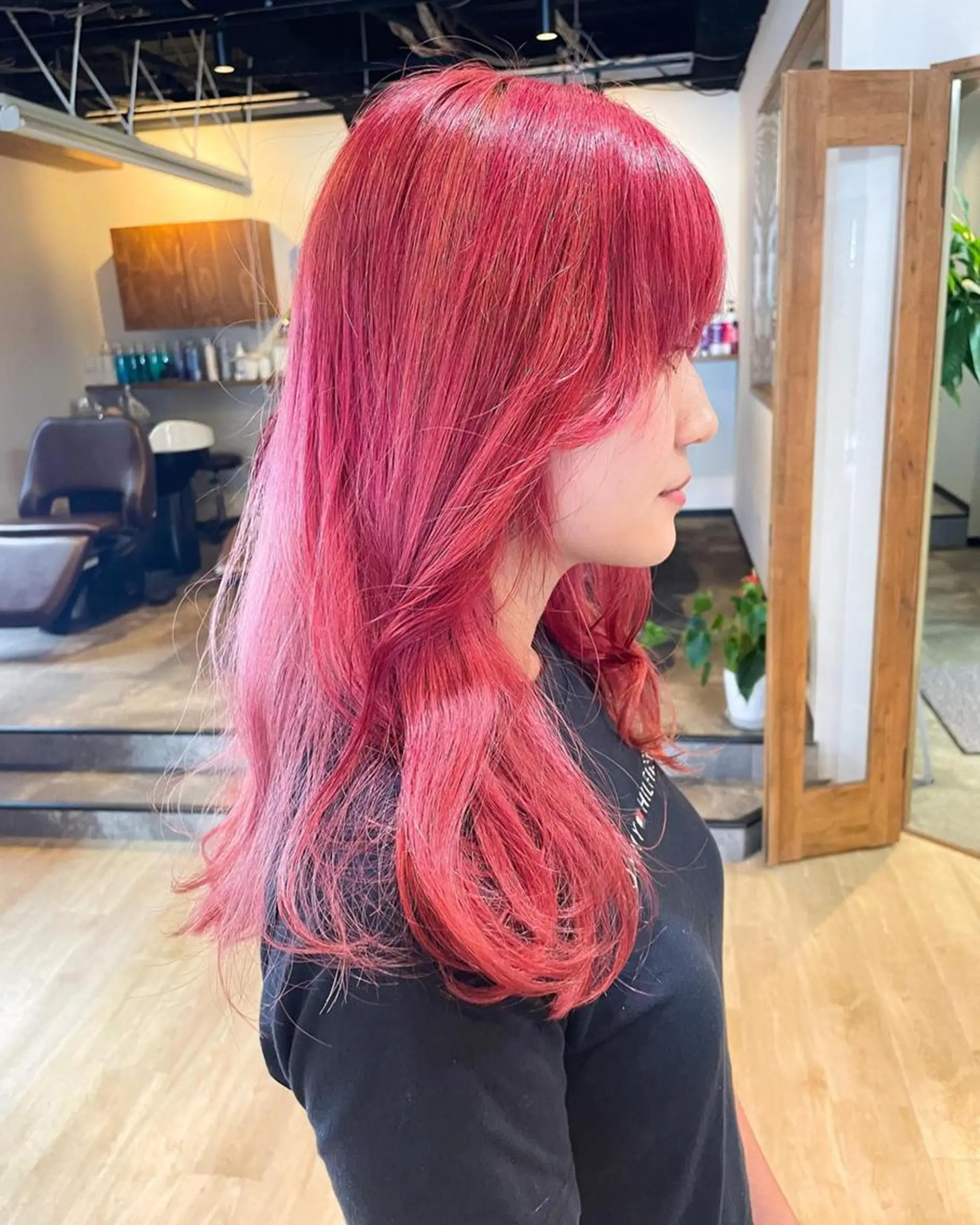 ミディアム カラー パーマ ベージュカラー ブリーチ 透明感カラー ハイトーンカラー ブリーチなしカラー 髪質改善/ブリーチ 田代 龍我のヘアスタイル