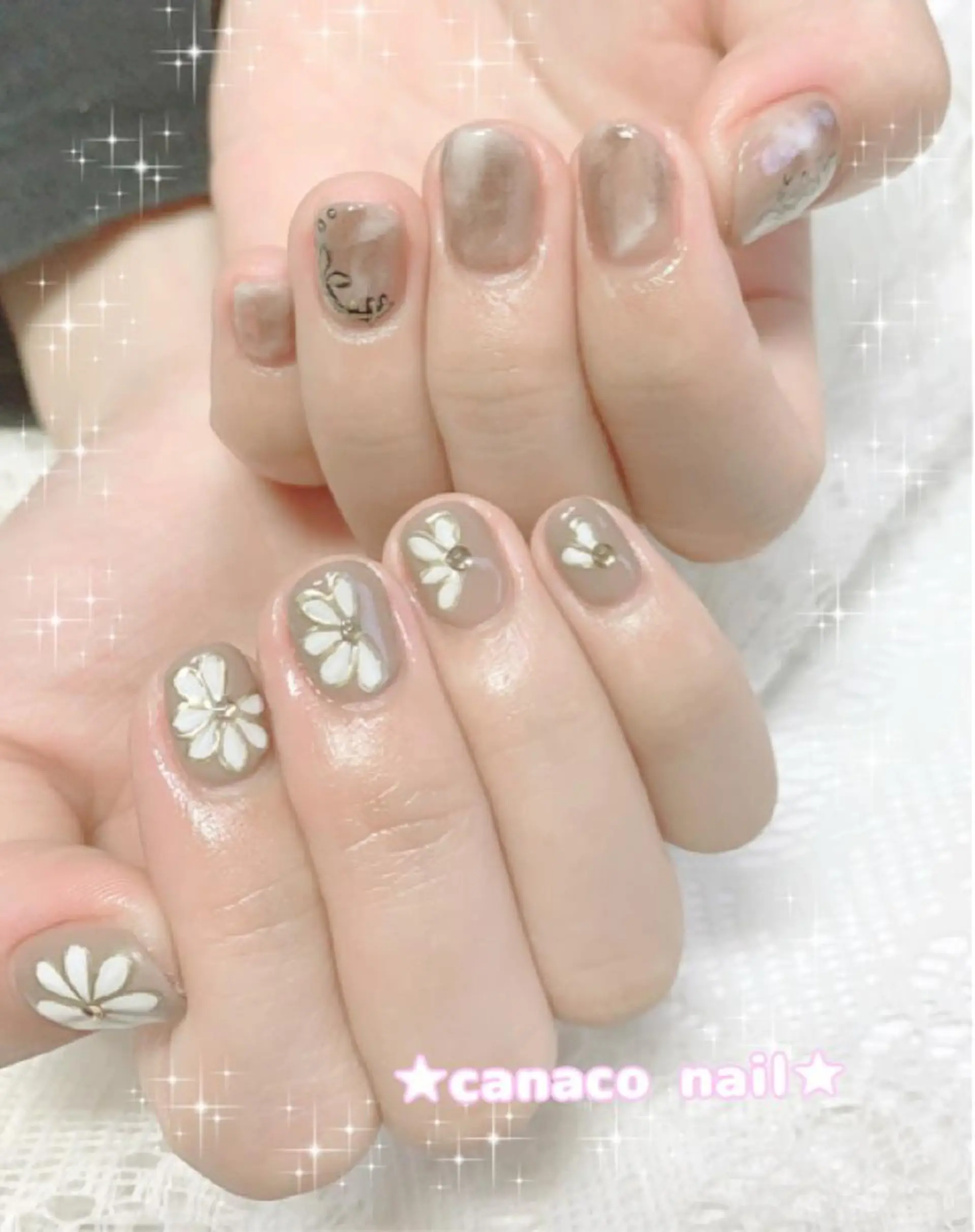 ネイル アートネイル ジェルネイル パラジェル ストーンネイル ハンドネイル ハンドケア Felice所属・ベテランネイル cnc nailのネイルデザイン
