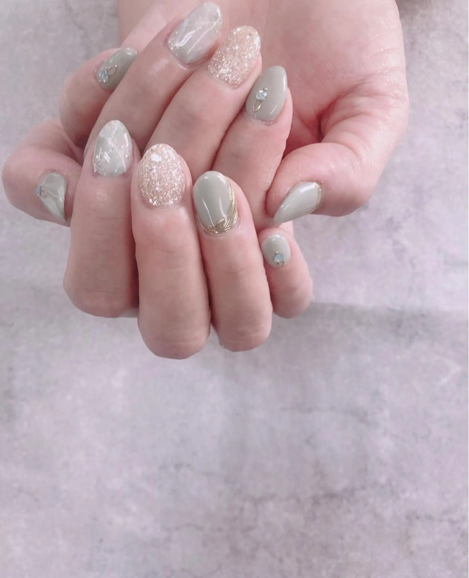 ネイル ミラーネイル ニュアンスネイル ハンドネイル FASTNAIL PLUS 新宿店のネイルデザイン