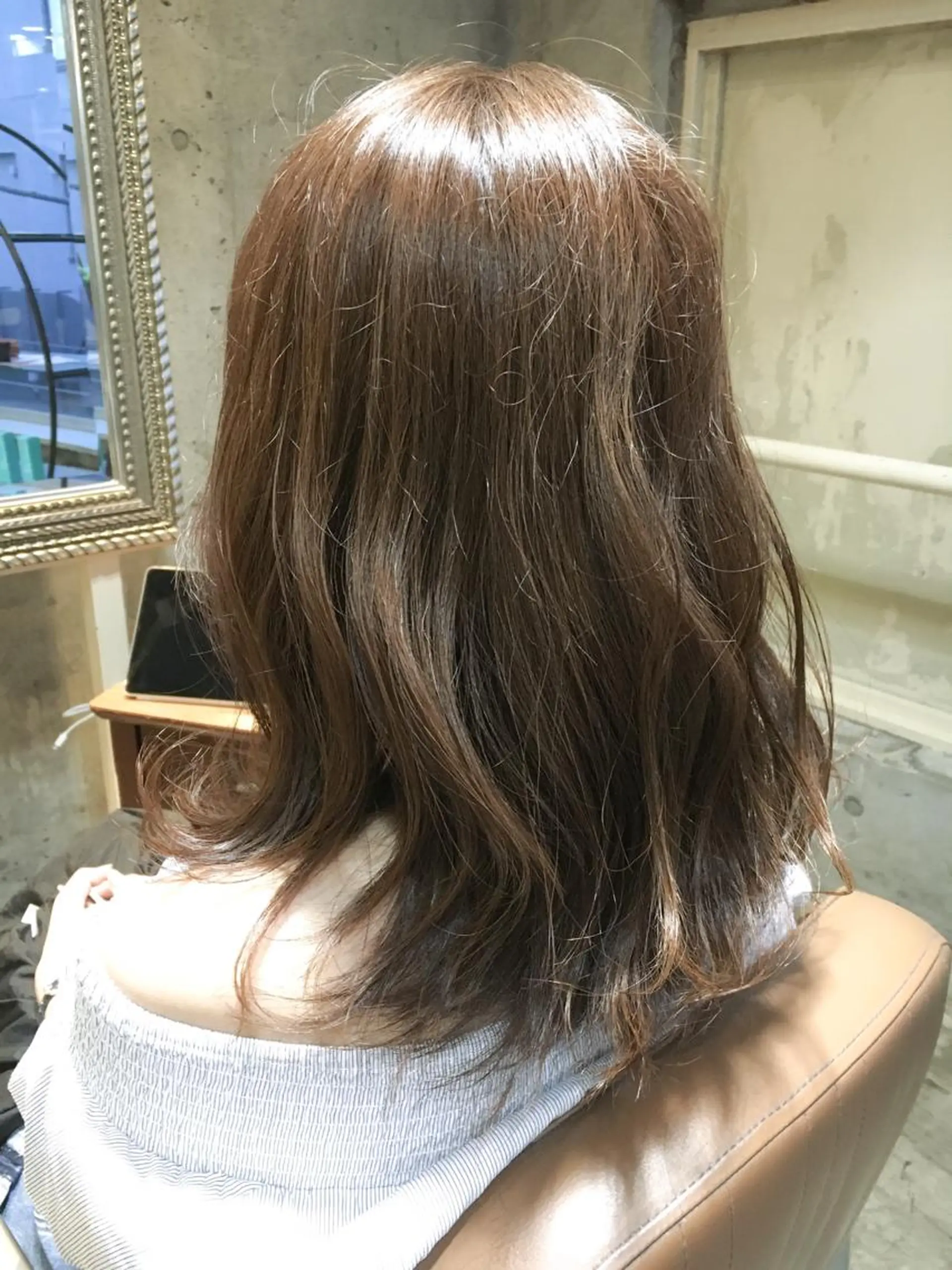 セミロング カラー ベージュカラー 北條 優輝のヘアスタイル