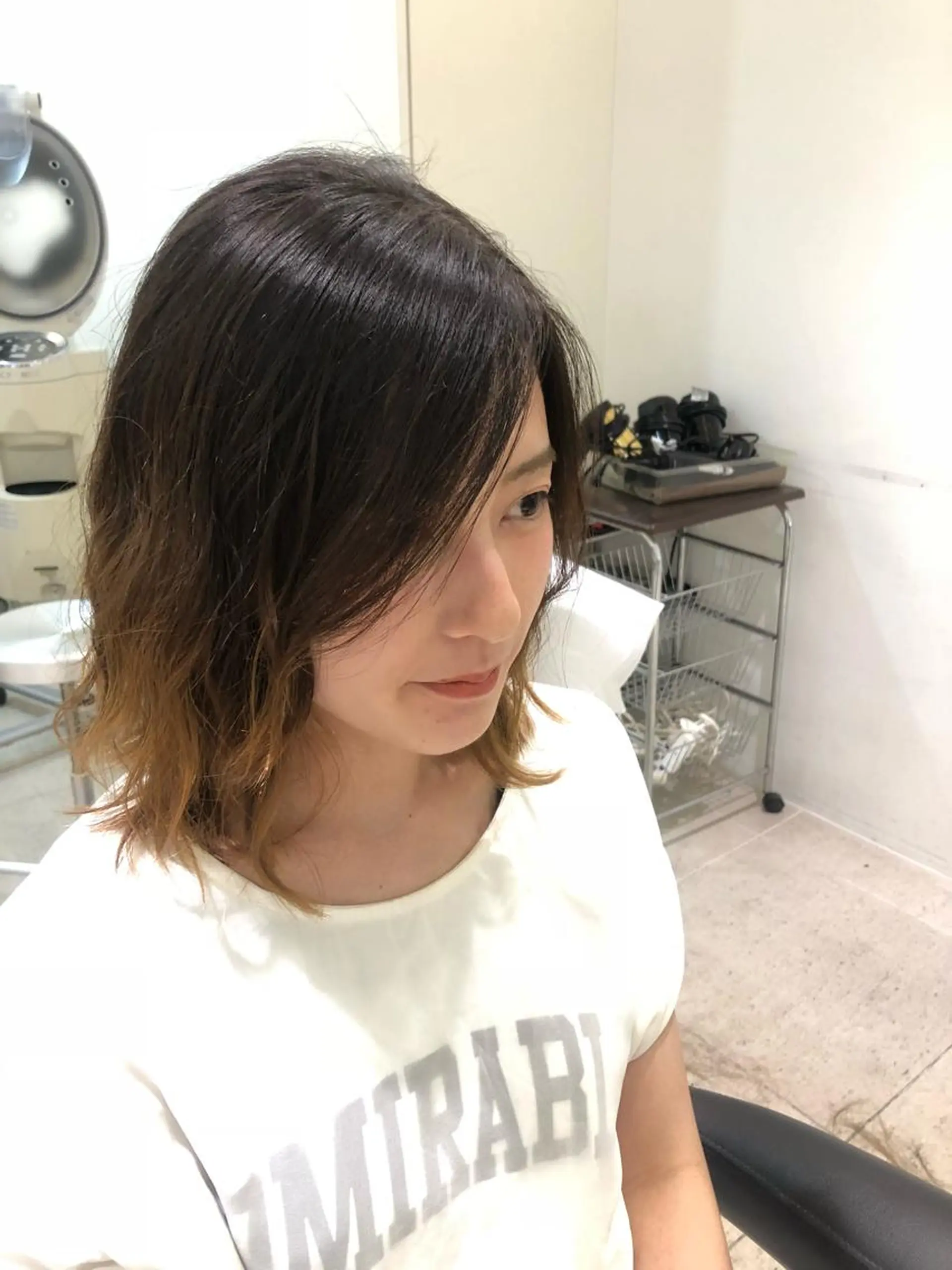 ミディアム 瀧尻 涼のヘアスタイル
