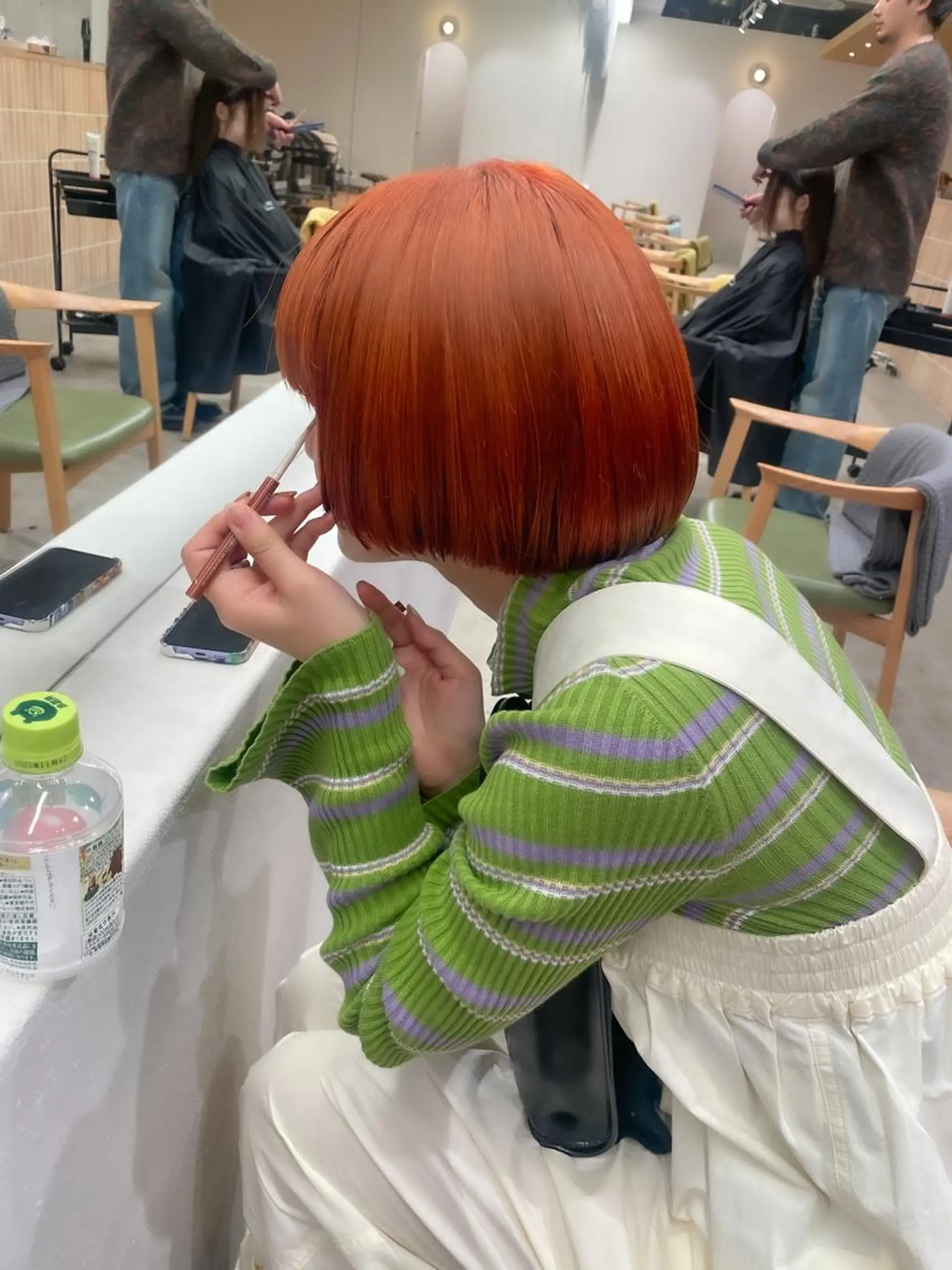 ショート カラー ヘアアレンジ ミニボブ/ブリーチ 🌈MISATOのヘアスタイル