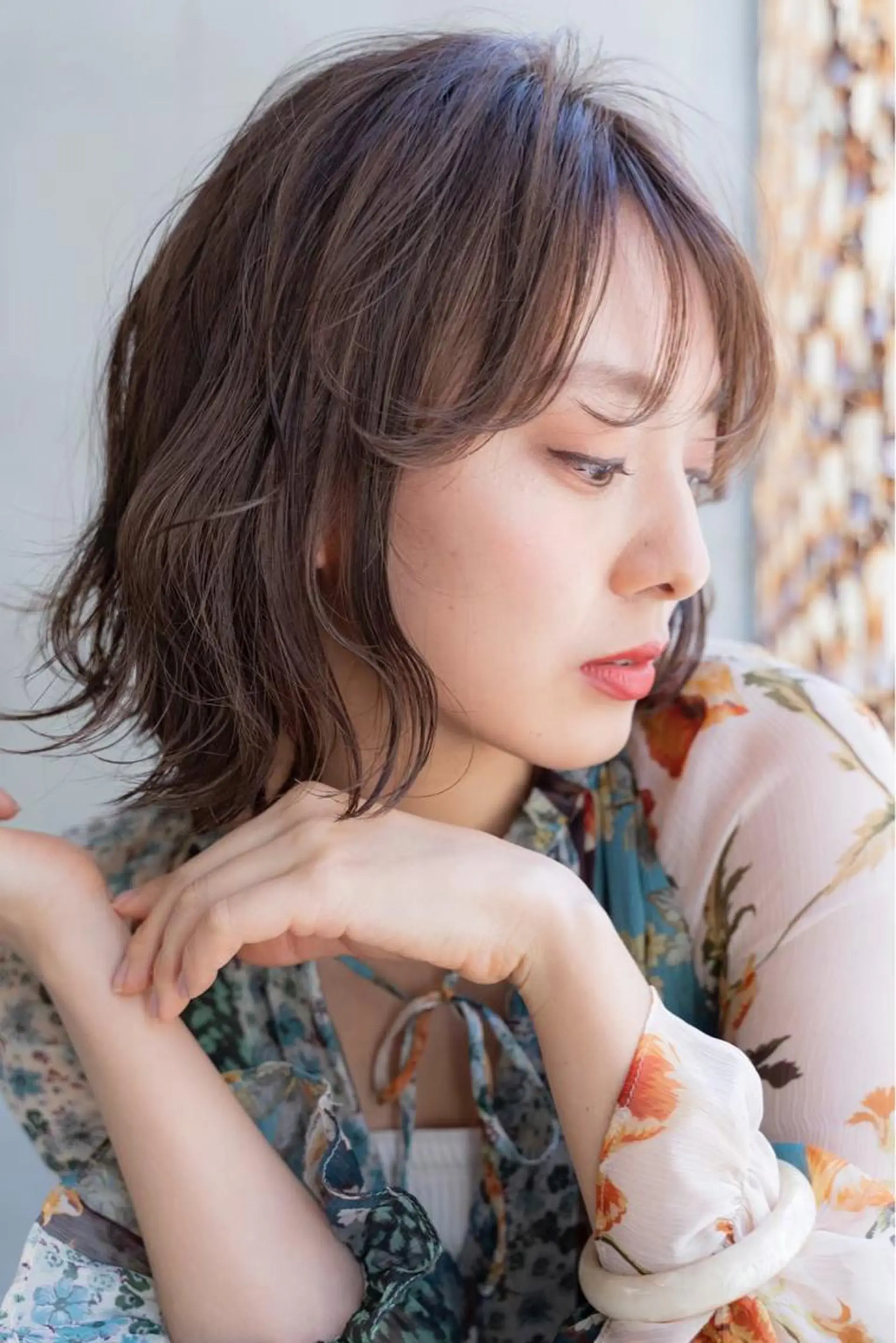 ミディアム カラー パーマ カット パーマ トリートメント ヘアセット 新宿/韓国ヘア/ 髪質改善ストレートのヘアスタイル