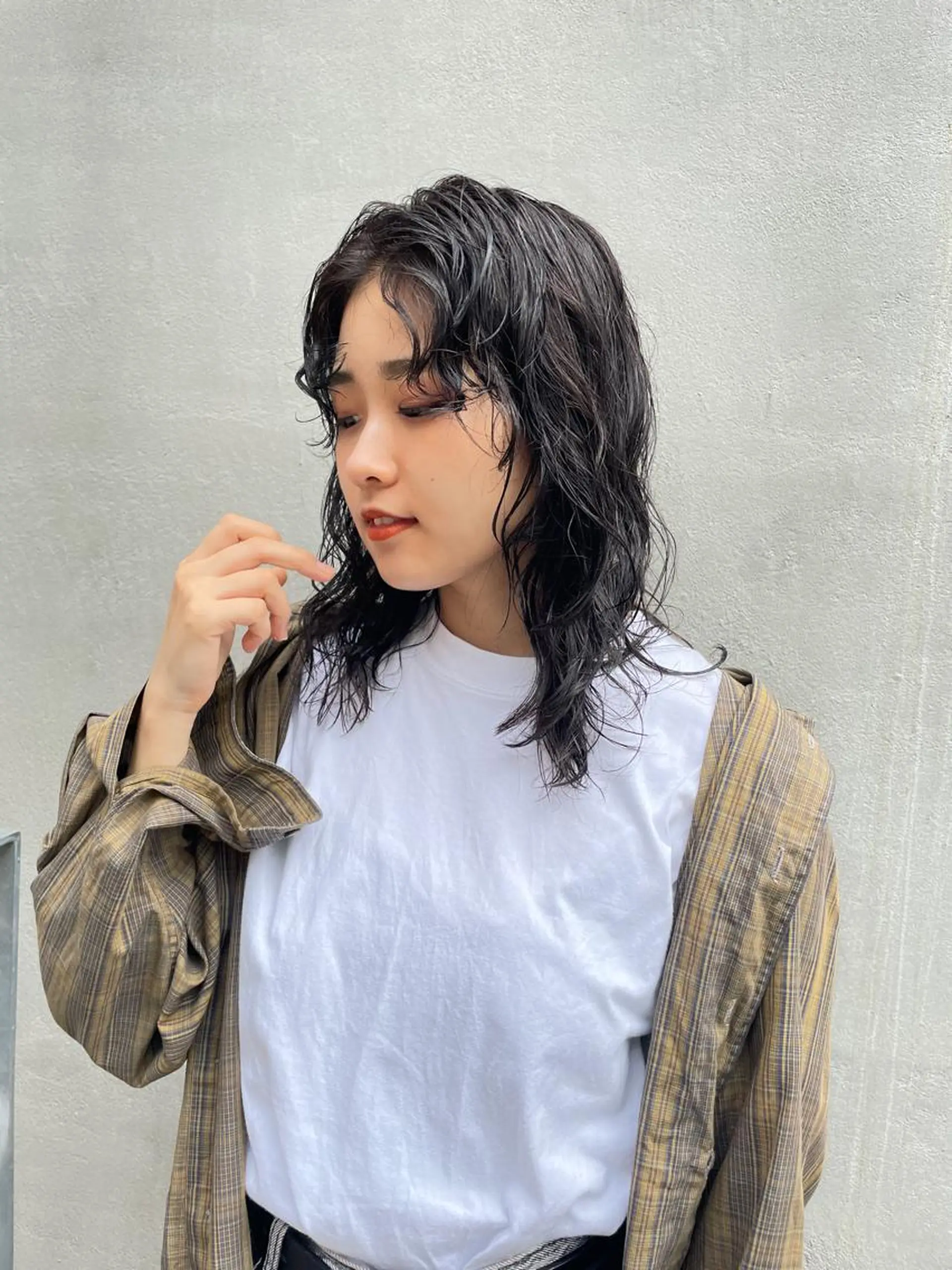 セミロング パーマ セミロングパーマ 韓国風ヘア カット パーマ ヘアセット Masena所属・💎韓国風レイヤー /ボブ💎Namiのヘアスタイル