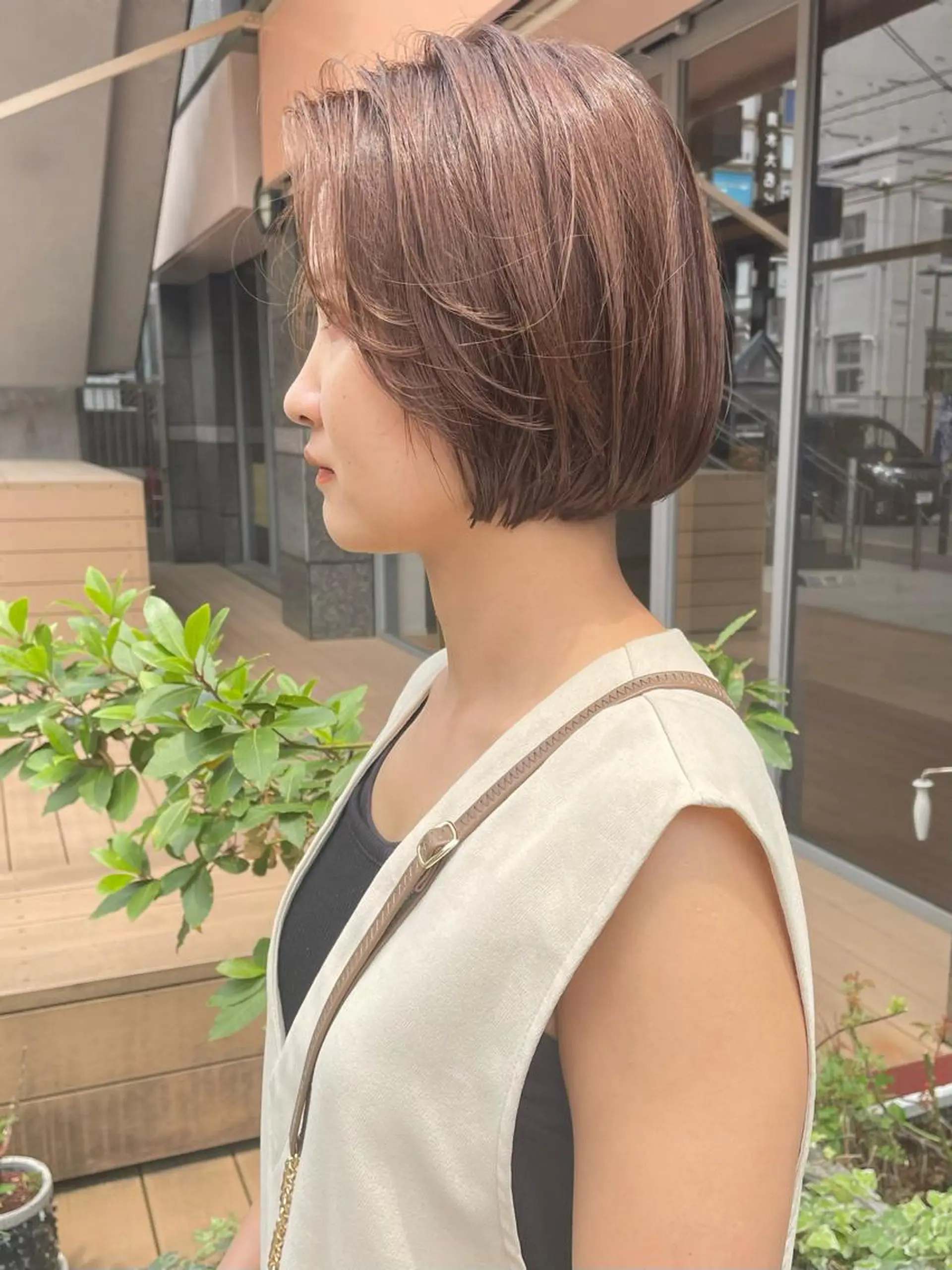 ショート カラー ヘアカラー トリートメント 🎀大川 錬🎀 ブリーチなしWカラーのヘアスタイル