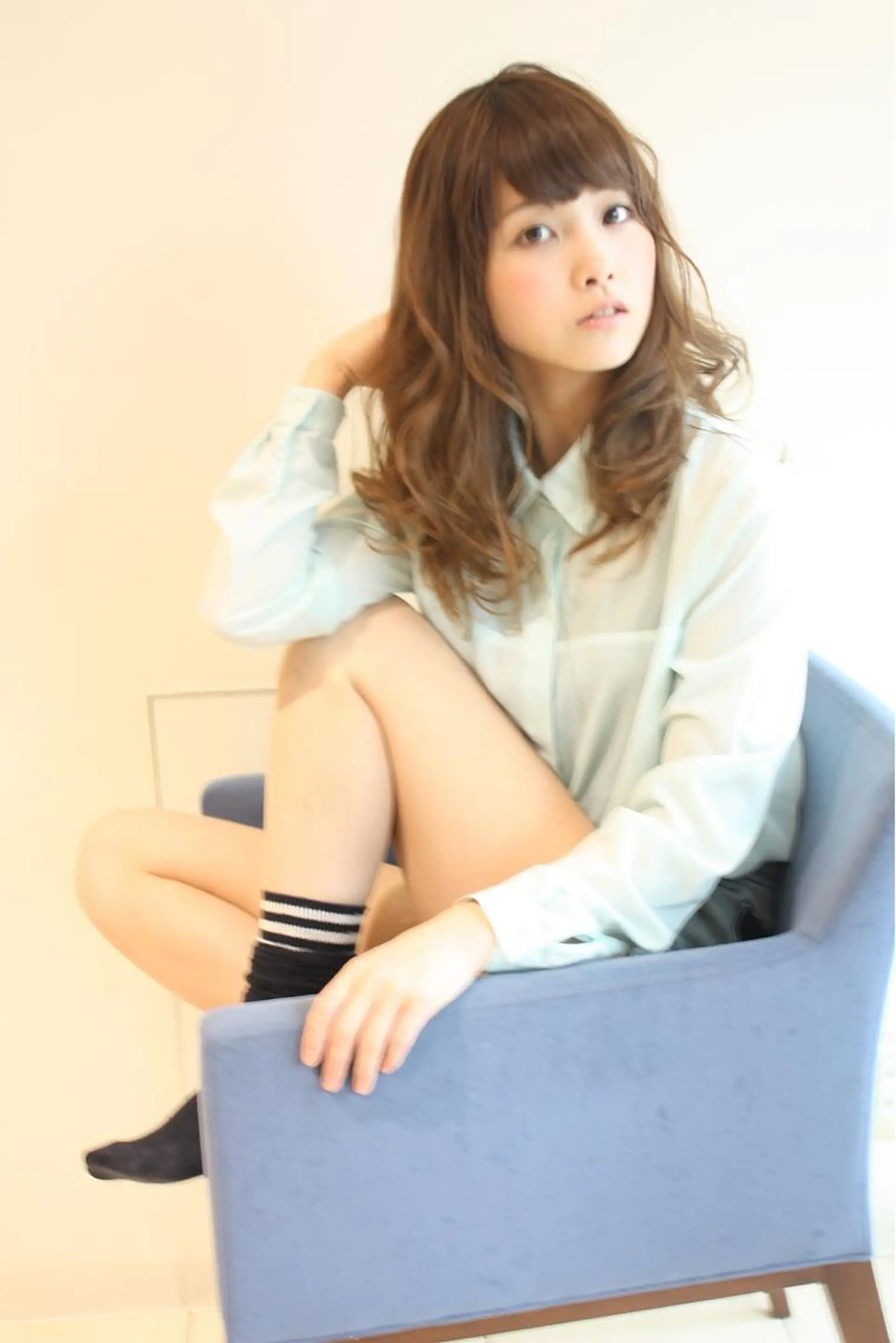 ミディアム カラー パーマ ブリーチ くびれヘア タンバルモリ ワイドバング 美容室tuuli 大名店所属・tuuli トゥーリのヘアスタイル