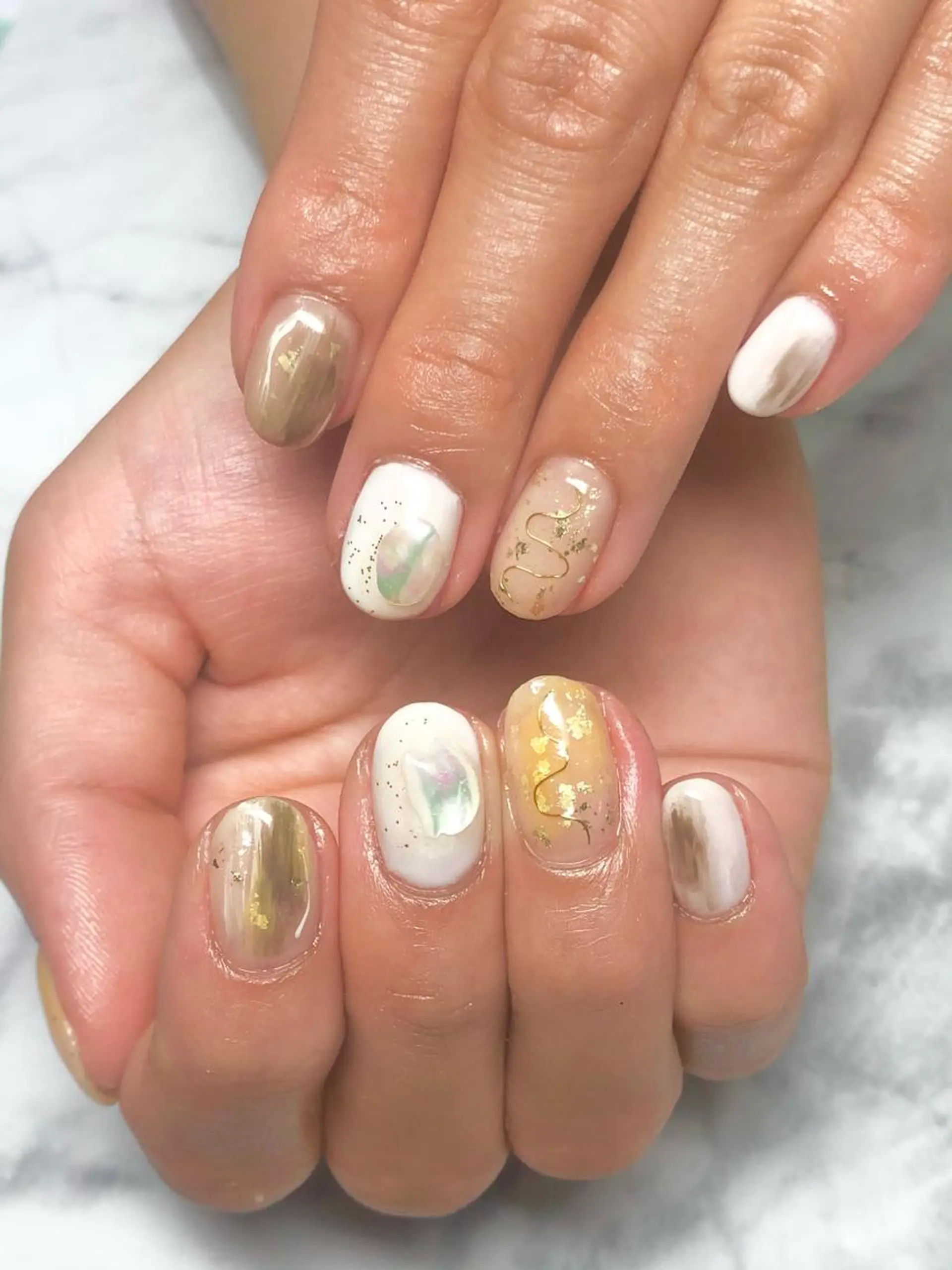 ショート ネイル 🦋Kiyomi. 🦋のネイルデザイン