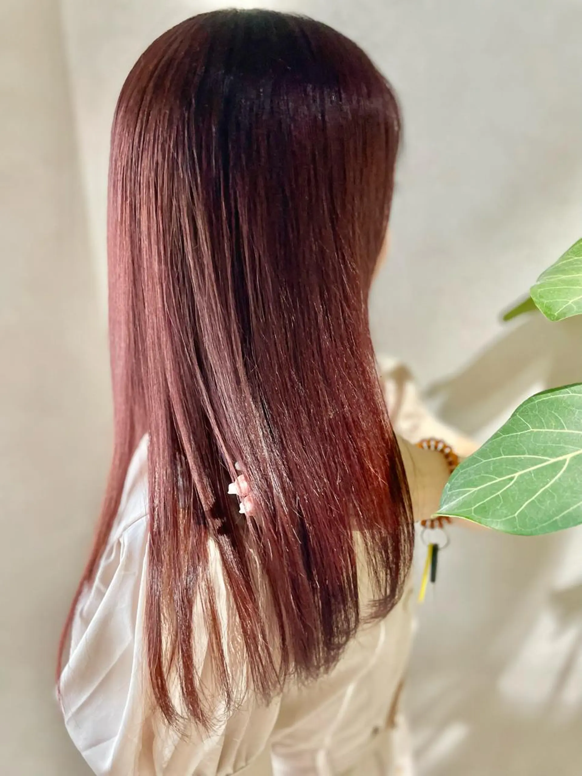 ロング カラー ブリーチ 透明感カラー イルミナカラー ピンクカラー カット ヘアカラー トリートメント 永島 桜のヘアスタイル