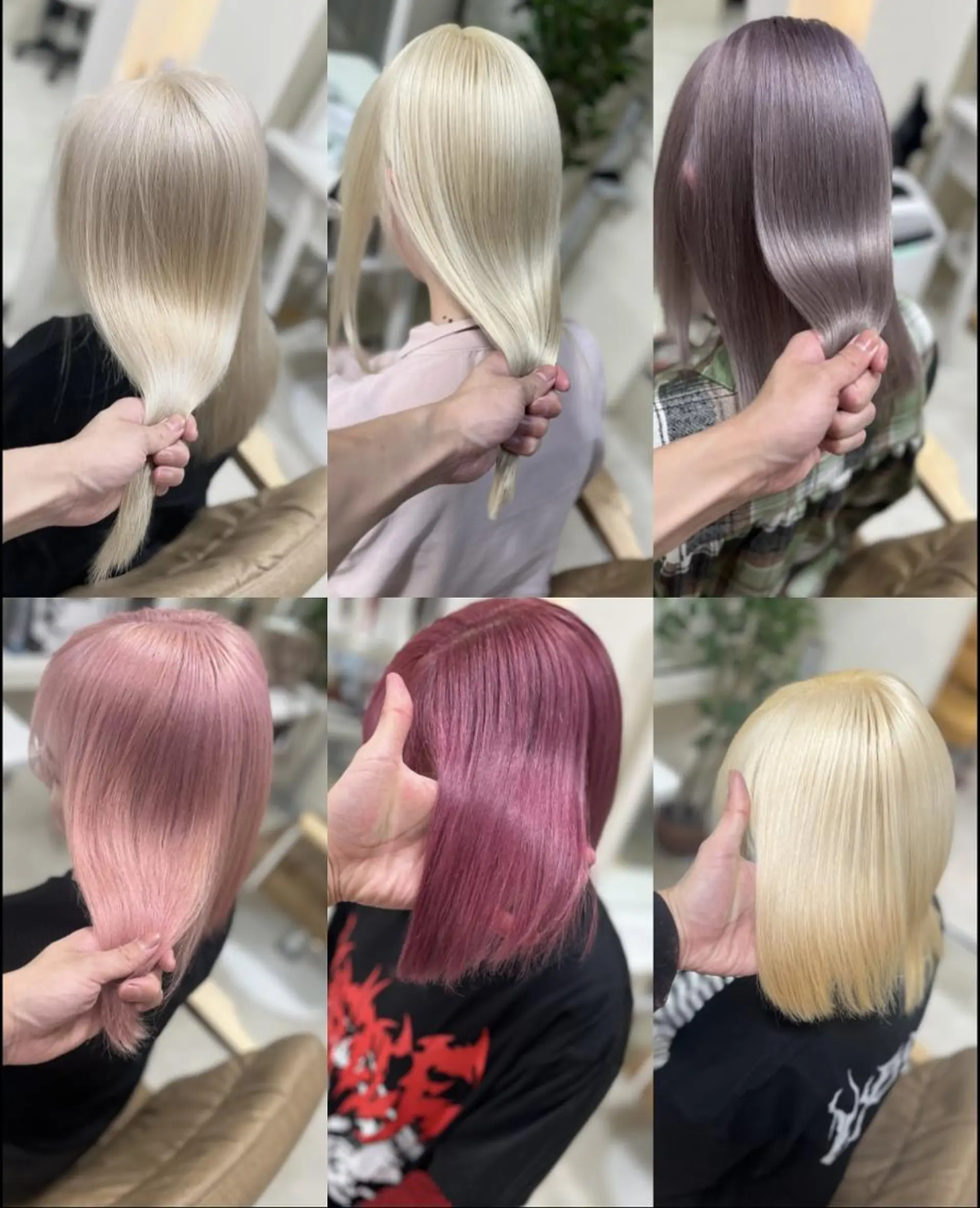 セミロング carina✂️ ハイトーンカラー🤩のヘアスタイル