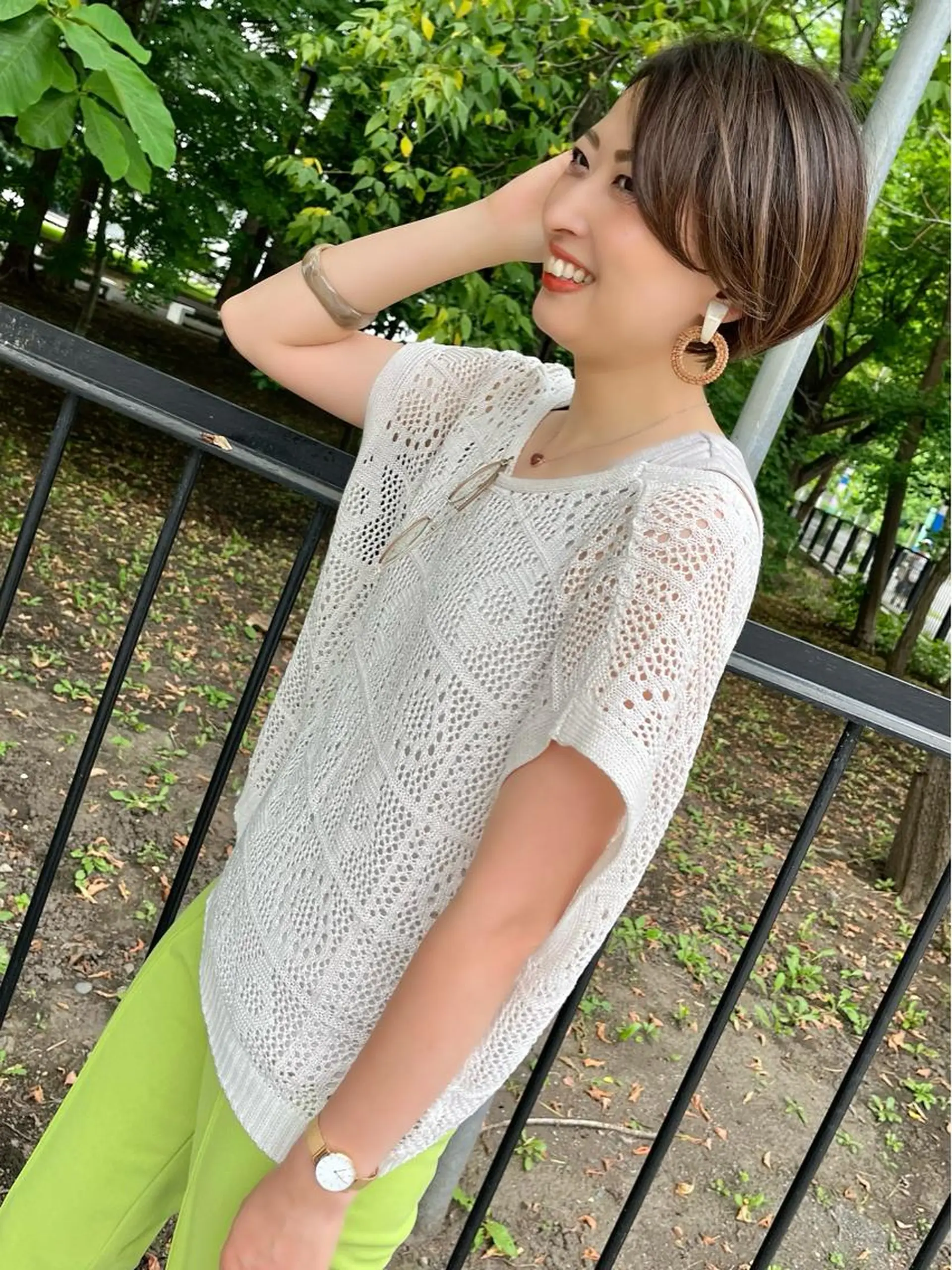 ショート カラー ハイライトカラー ハイライト カット ヘアカラー ママ美容師 ＊ヒマワリのヘアスタイル