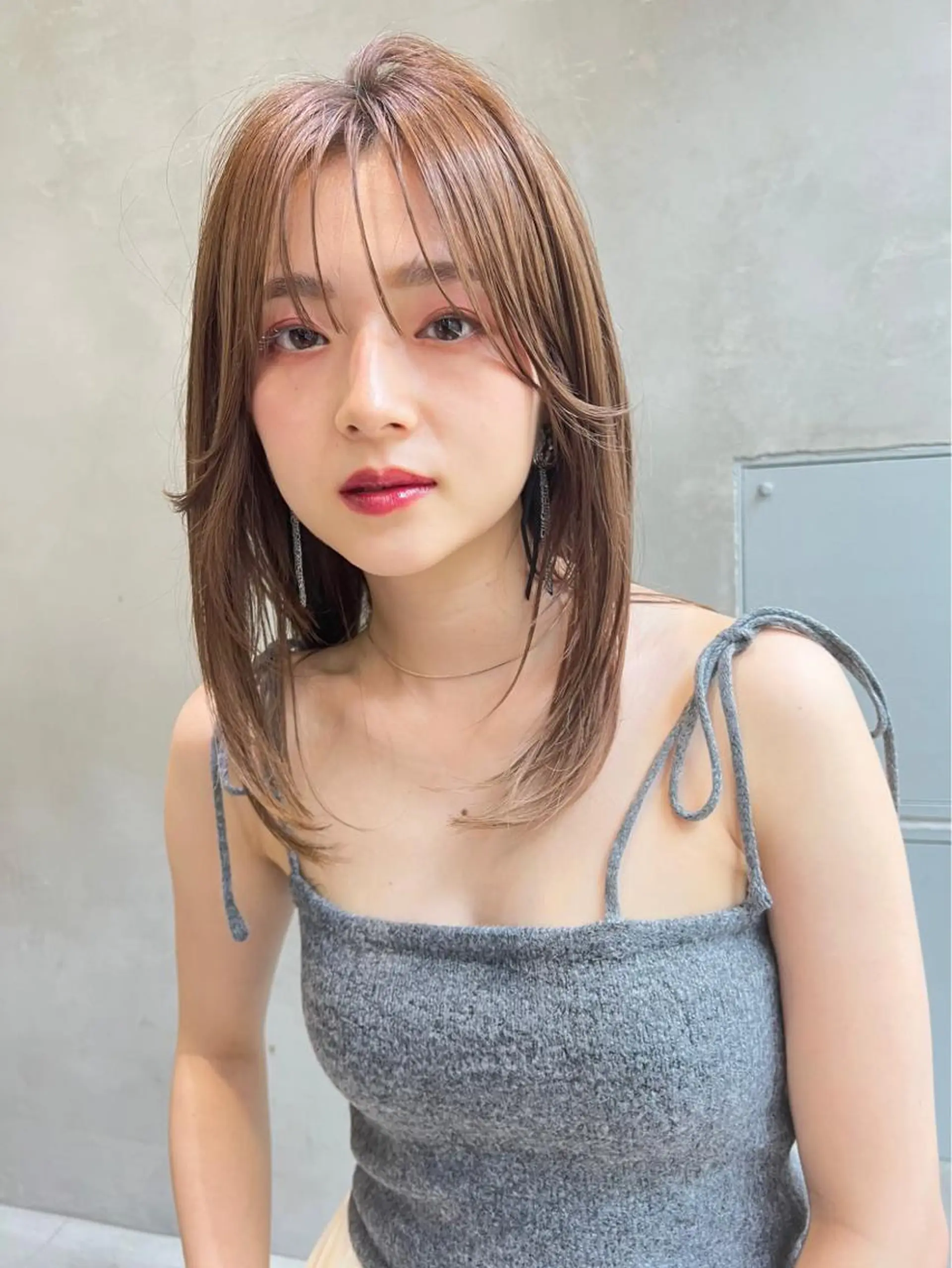 ミディアム ⭐️ 美髪矯正 艶カラー ⭐️ユウキのヘアスタイル