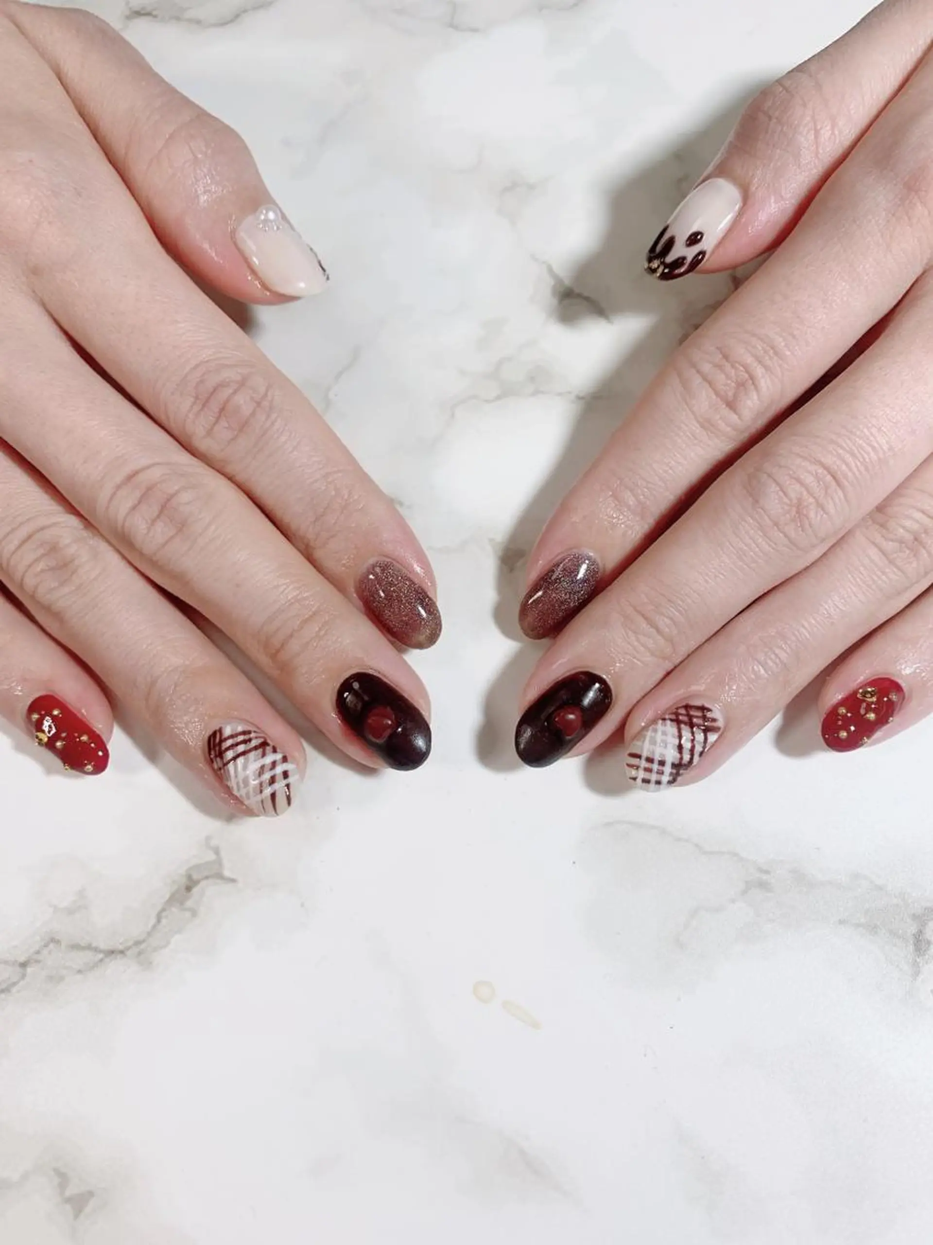 ネイル バレンタイン 北川 恭子のネイルデザイン