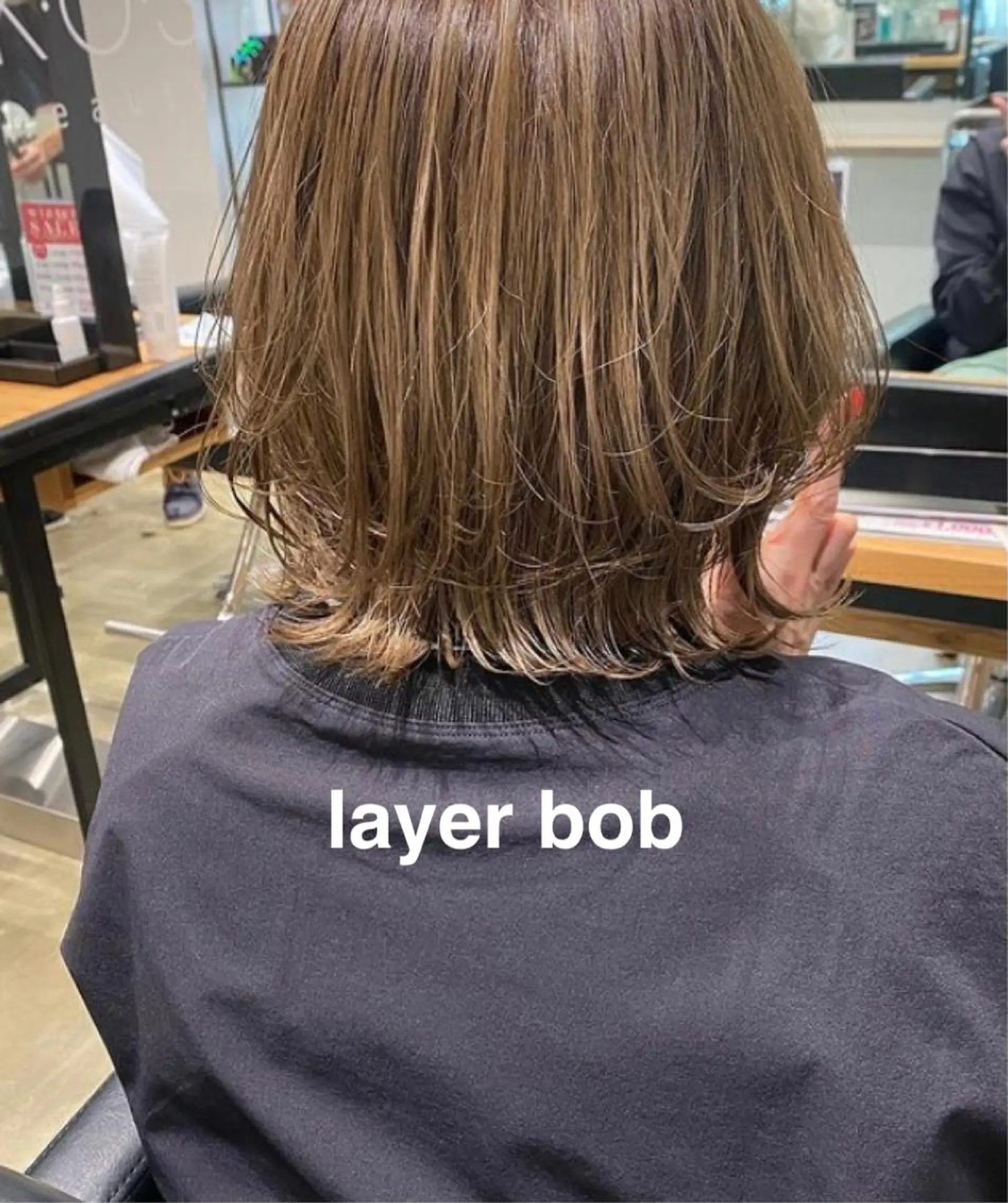 ミディアム ボブレイヤー ミディアムレイヤー ボブ レイヤーカット kitagawa mayuのヘアスタイル