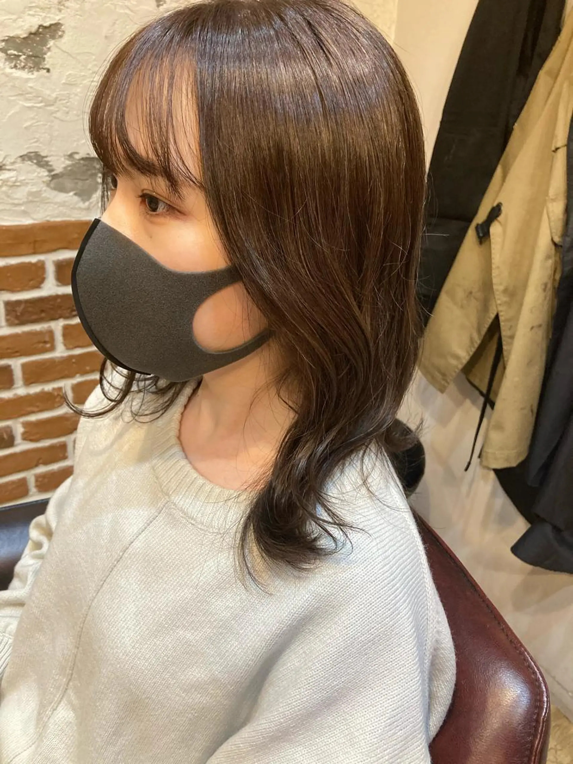 ミディアム ✨色持ちの良い艶 カラー✨蟹江真世のヘアスタイル