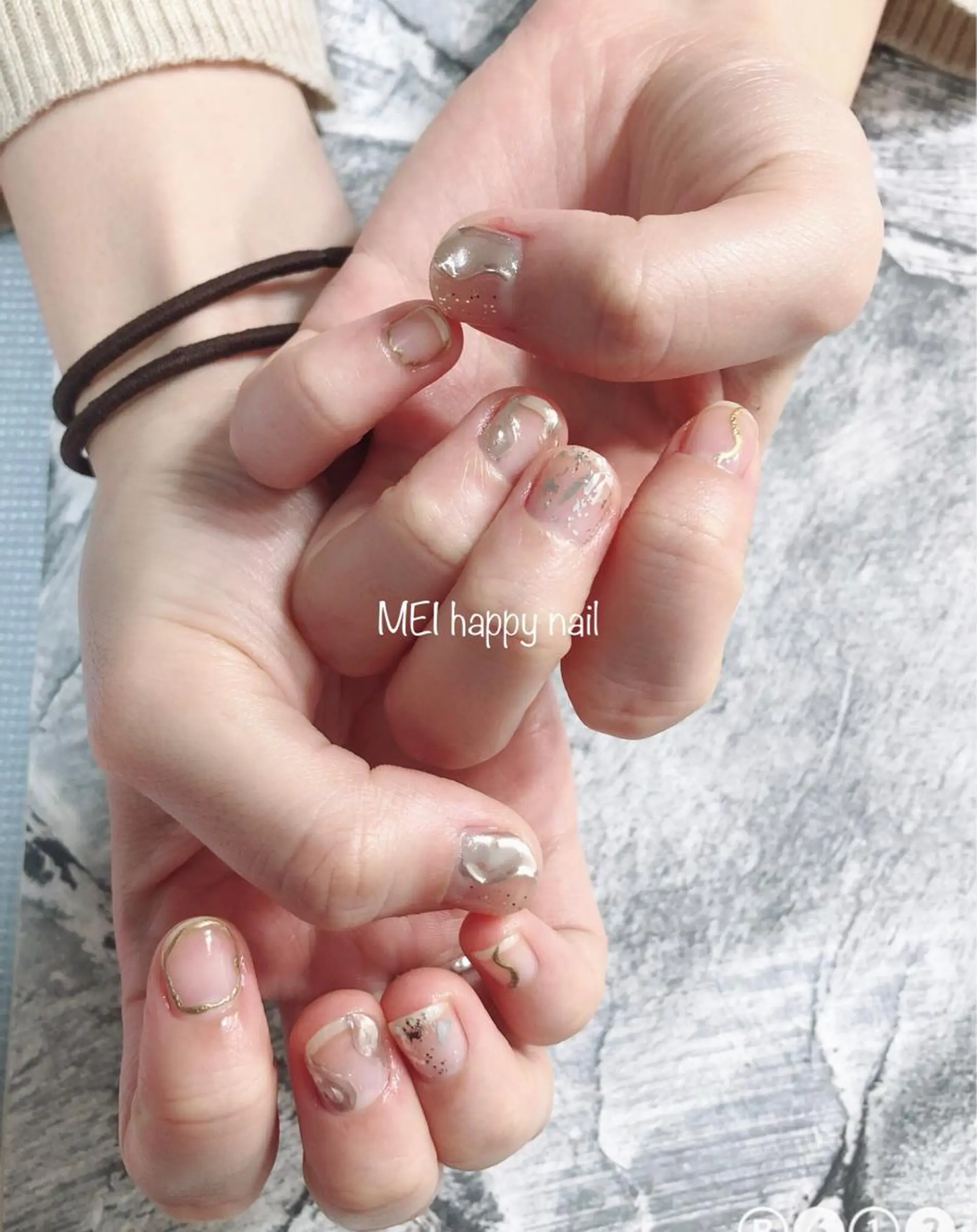 ネイル 北浦和 自爪育成ケアのネイルデザイン