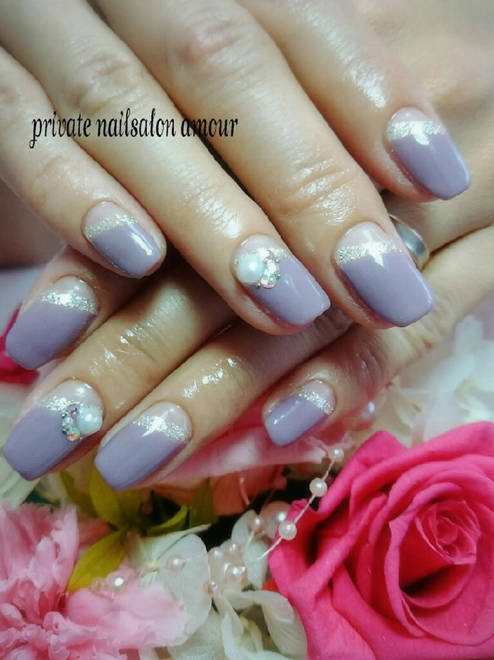 ネイル フレンチネイル nailsalon ♡amour♡のネイルデザイン