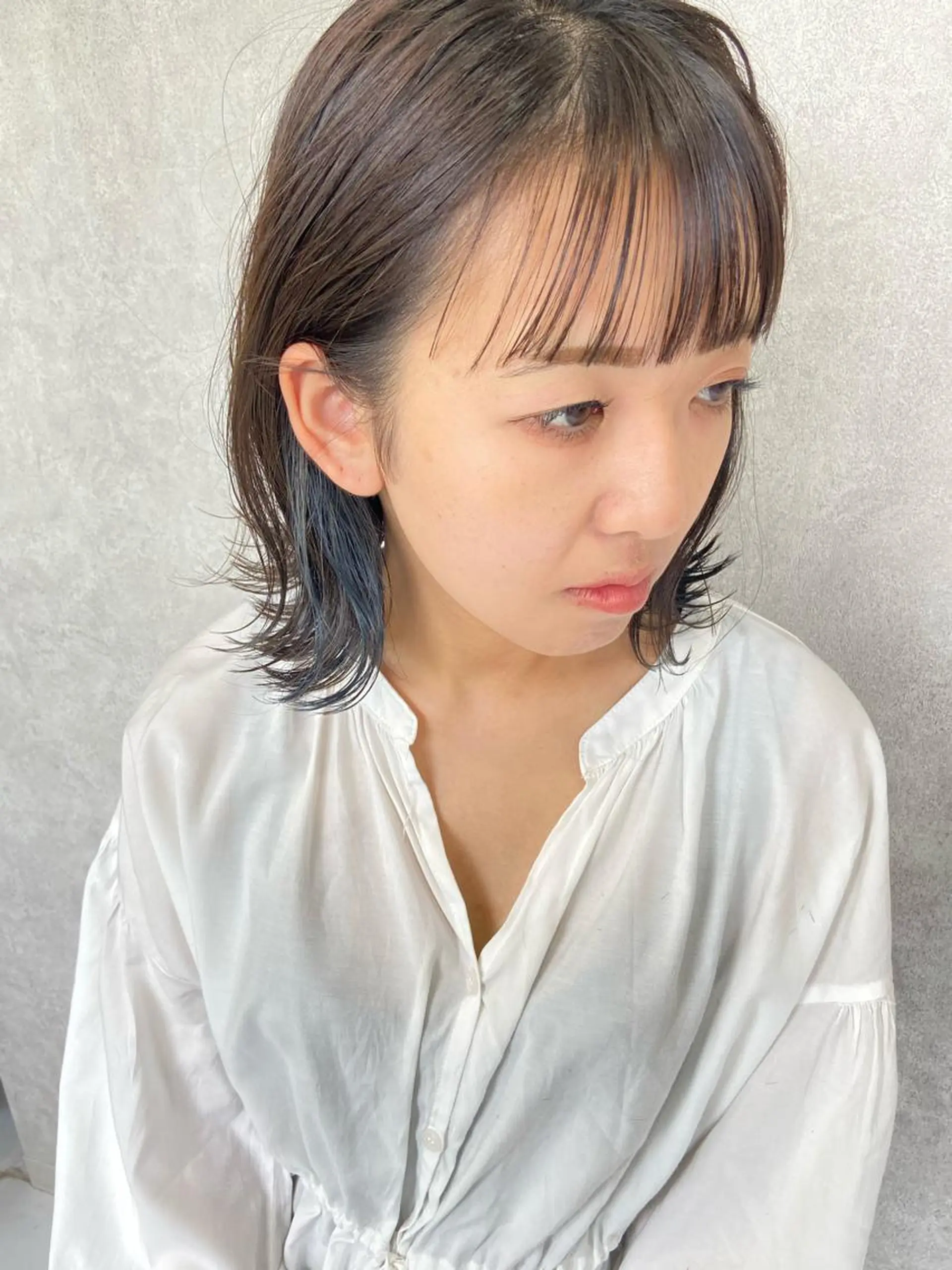 ショート 切りっぱなしボブ ボブ ハイライト 髪質改善 韓国風ヘア ヘアカラー トリートメント TECHRISE刈谷所属・田中 大貴のヘアスタイル