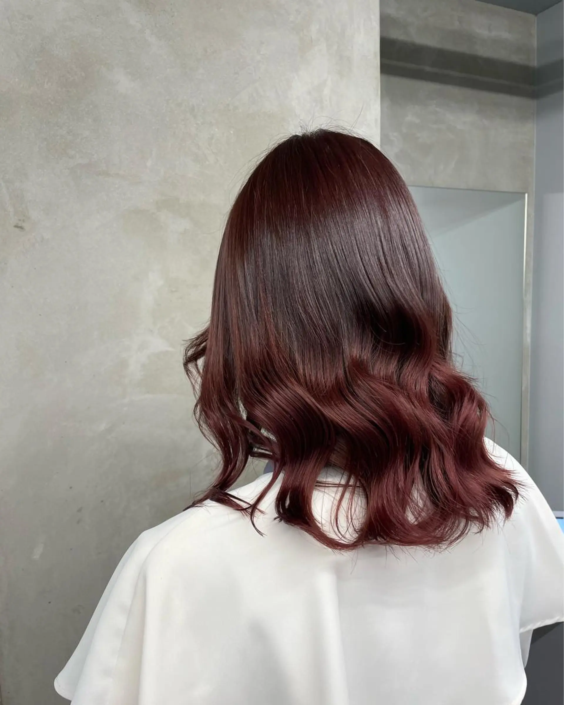 ミディアム カラー 韓国風レイヤーカット 💕髪質改善💫拓海のヘアスタイル