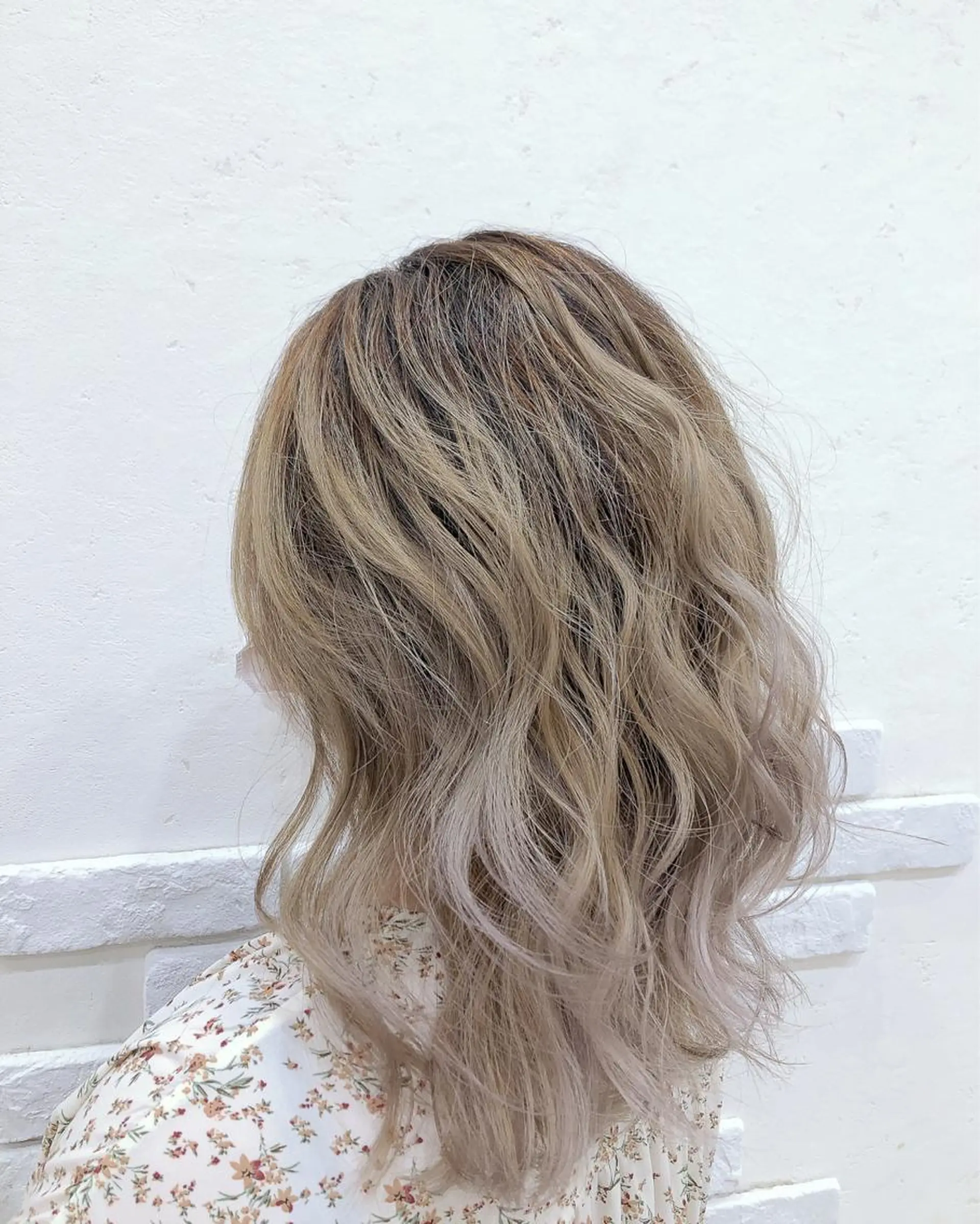 セミロング レイヤーカット 太白区白髪ぼかし/ ボブカット/千葉達人のヘアスタイル