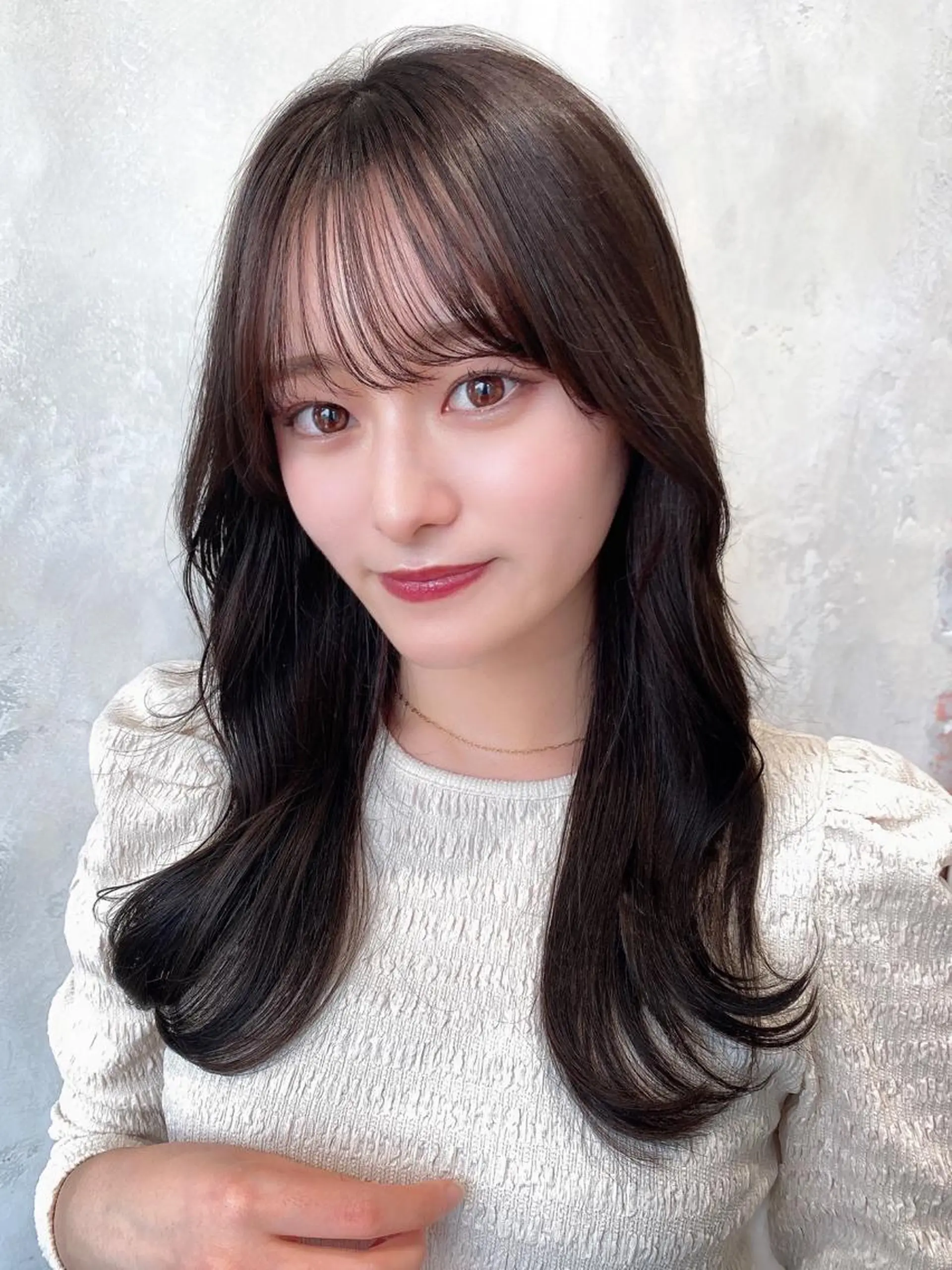 セミロング カラー ベージュカラー ブラウンカラー ブラウンベージュ くびれヘア 顔周りカット カット ヘアカラー トリートメント 顔周り/くびれヘア 韓国ヘア💕風間るなのヘアスタイル