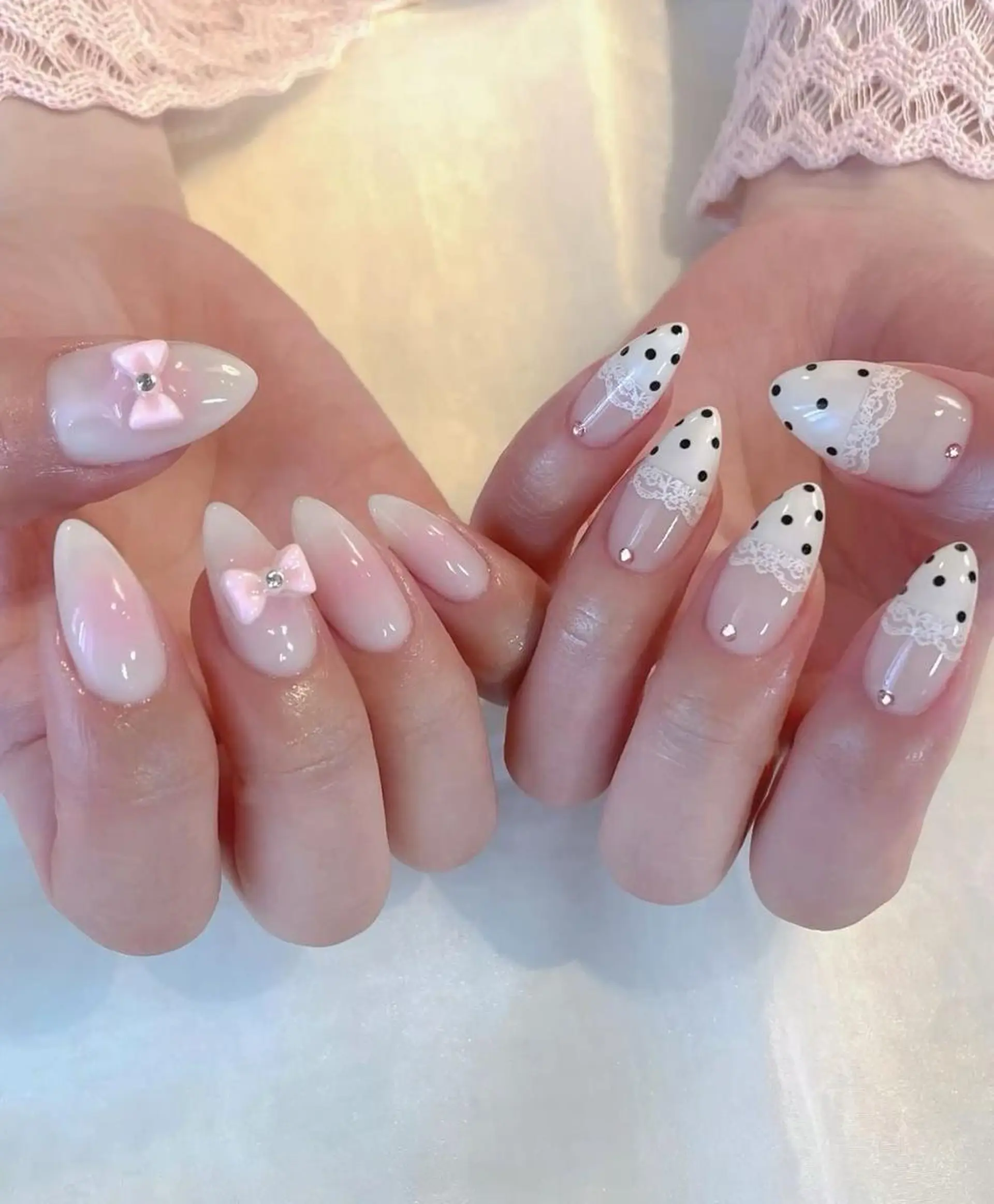 ネイル 長さ出し フレンチネイル グラデーション 卒業式 マグネットネイル ハンドネイル MIHANA NAILのネイルデザイン